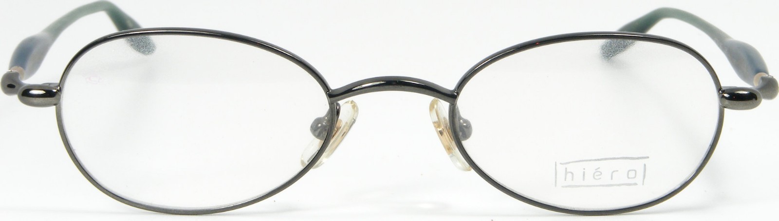 hiero 136 GM Olive Green /Blue Oval Eyeglasses Glasses Frame 46-19-140 Japan NOS