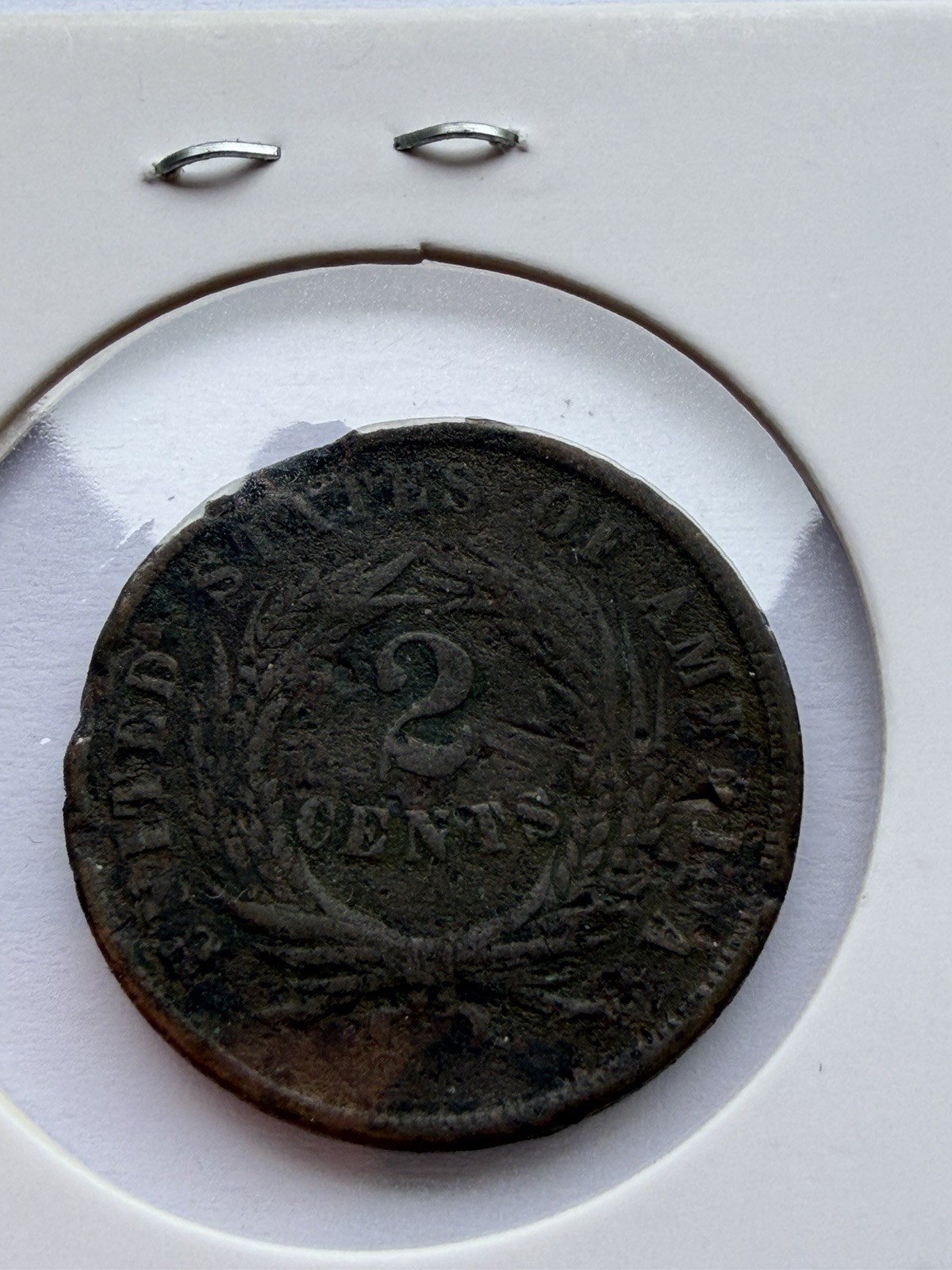 🔥 VINTAGE FIND - 1864 Two Cent Piece US Coin 2 Cent Shield Civil War Era Coin