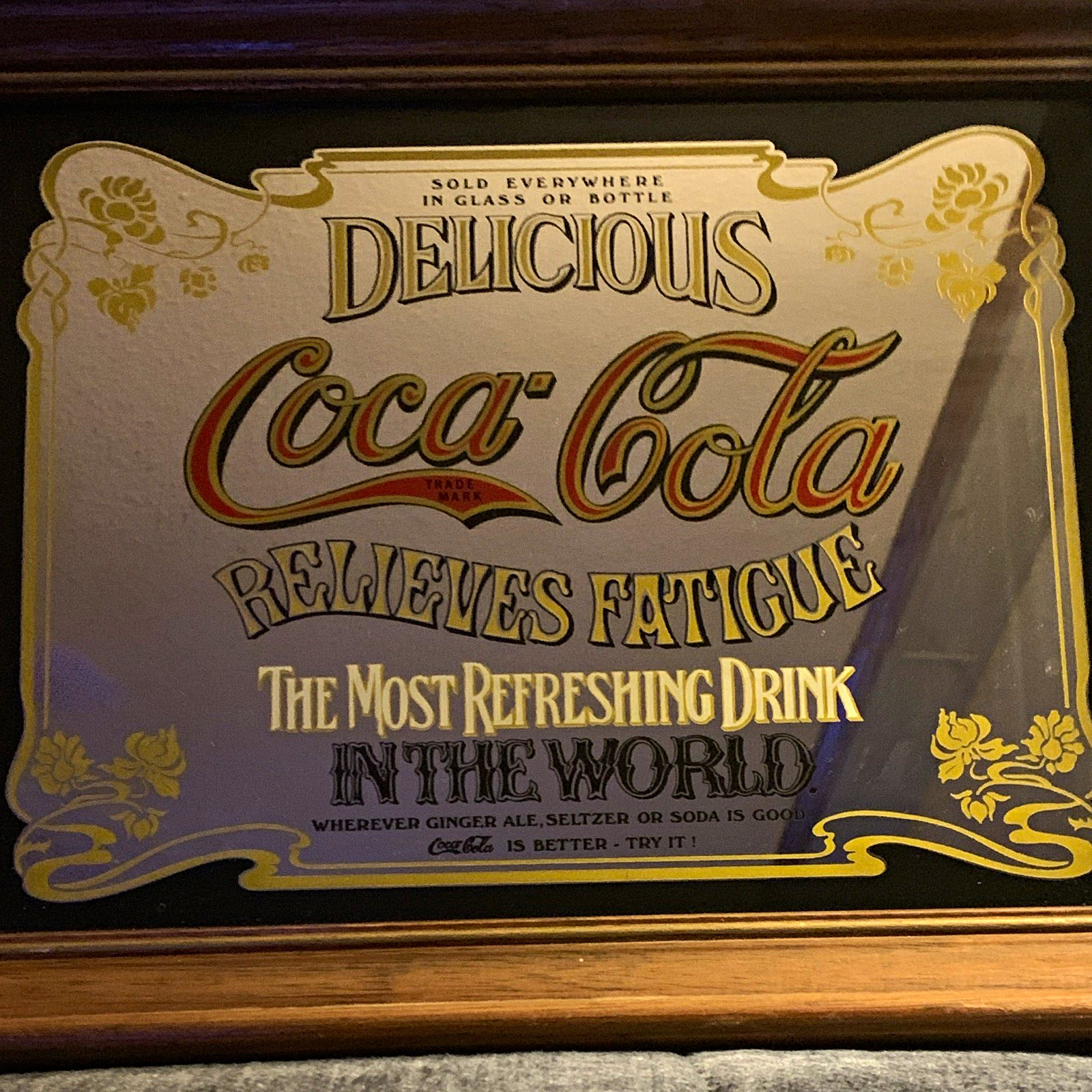 Coca-Cola Framed Advertising Sign Coca-Cola Framed Advertising Sign