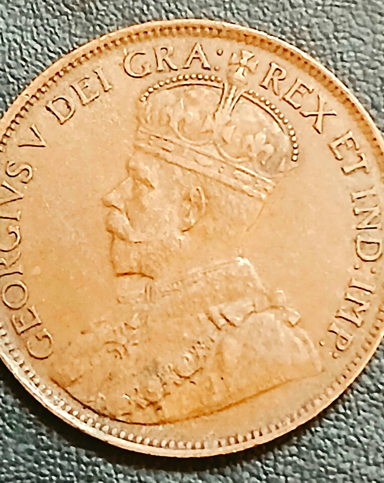 Canada 1918 George V Small Cent One Cent Bronze KM#21 Dot after IND