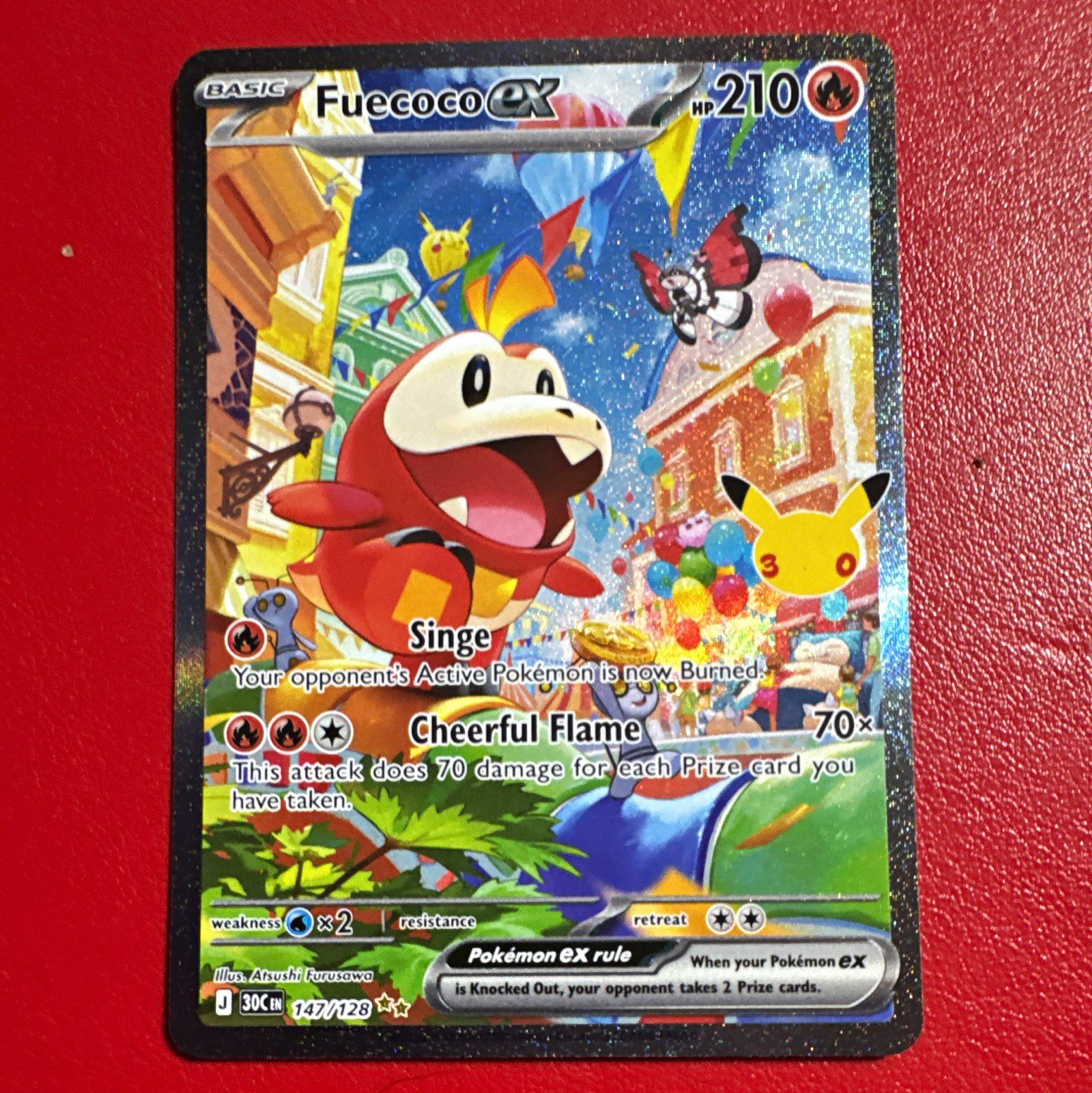 Fuecoco ex 147/128 Holo - Pokemon TCG Eng 30th Anniversary Celebrations Fuecoco ex 147/128 Holo - Pokemon TCG Eng 30th Anniversary Celebrations