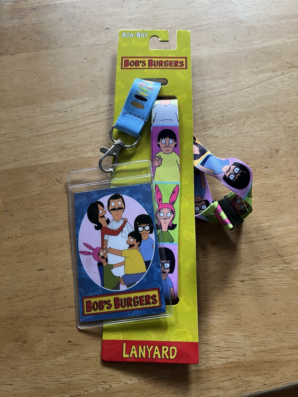 New Bob’s Burgers Repeating Cast Art Images Lanyard with Cast Badge Holder