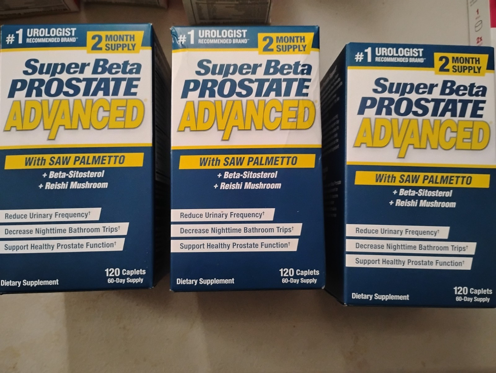 3 Pack Men\'s  SUPER BETA PROSTATE Support ( 3 x 120 = 360 ct) exp. 01/2029