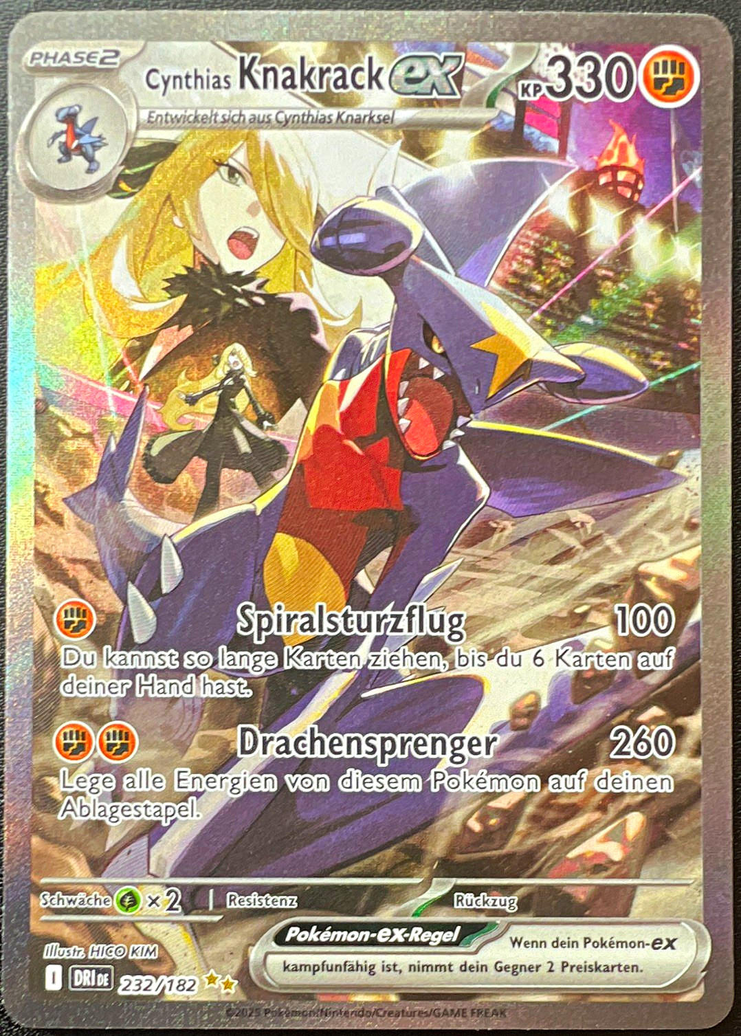 Cynthias Knakrack ex 232/182 Dark Abyss Full Art Holo DE HR KP330 Cynthias Knakrack ex 232/182 Dark Abyss Full Art Holo DE HR KP330