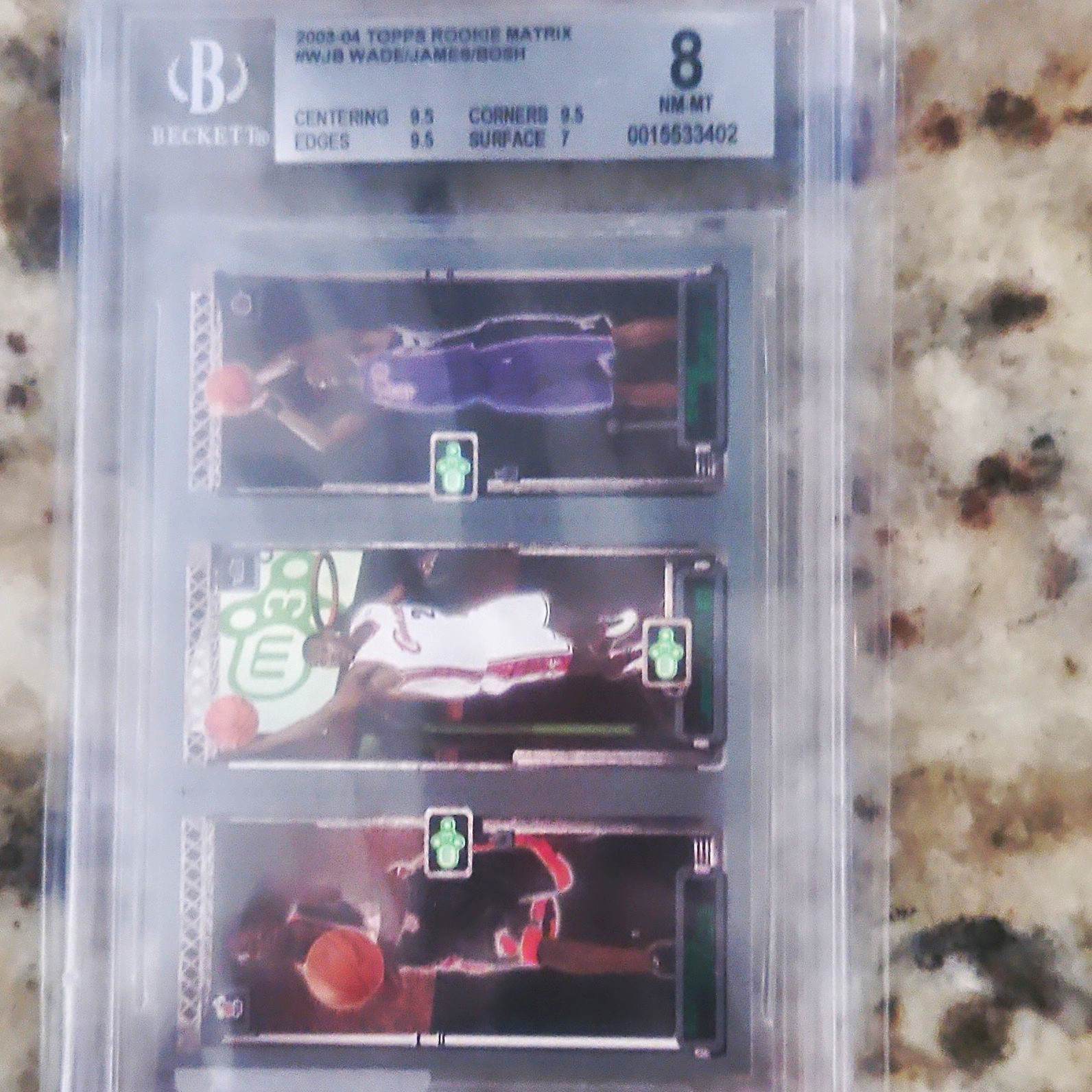 2003-04 Topps Rookie Matrix - LeBron James, Dwyane Wade, Chris Bosh 