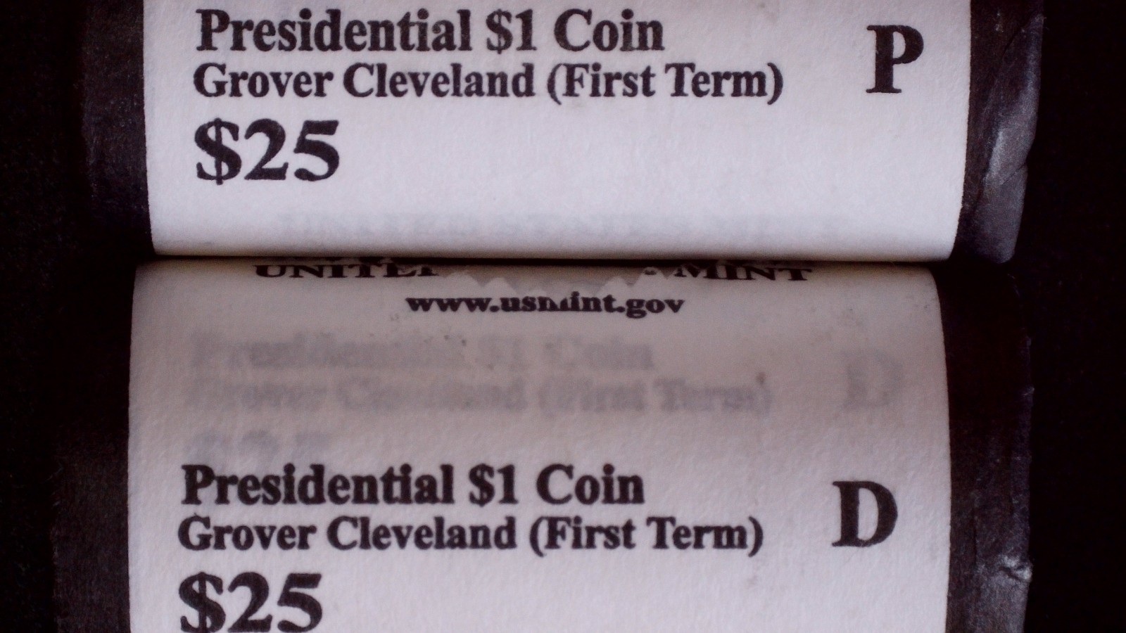 2012 (P&D) Grover Cleveland 2nd Presidential Dollar U.S. Mint Rolls 50 $1 Coins 2012 (P&D) Grover Cleveland 2nd Presidential Dollar U.S. Mint Rolls 50 $1 Coins