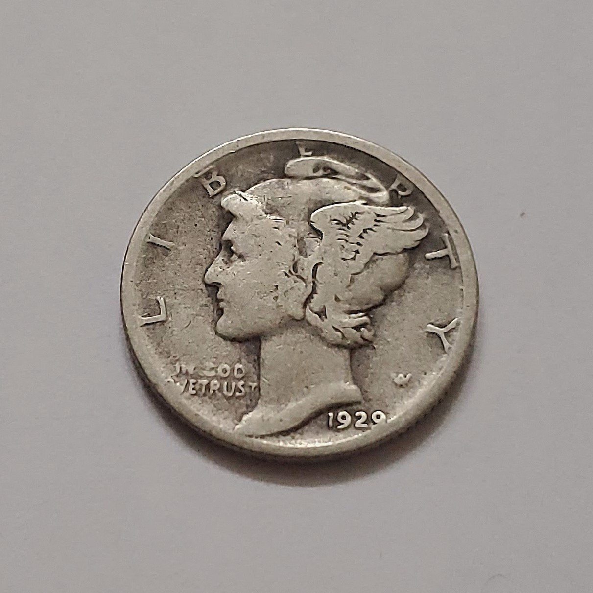 Tough Early-Date Circulated VG+ U.S. 90% Silver 1929-D MERCURY DIME Tough Early-Date Circulated VG+ U.S. 90% Silver 1929-D MERCURY DIME