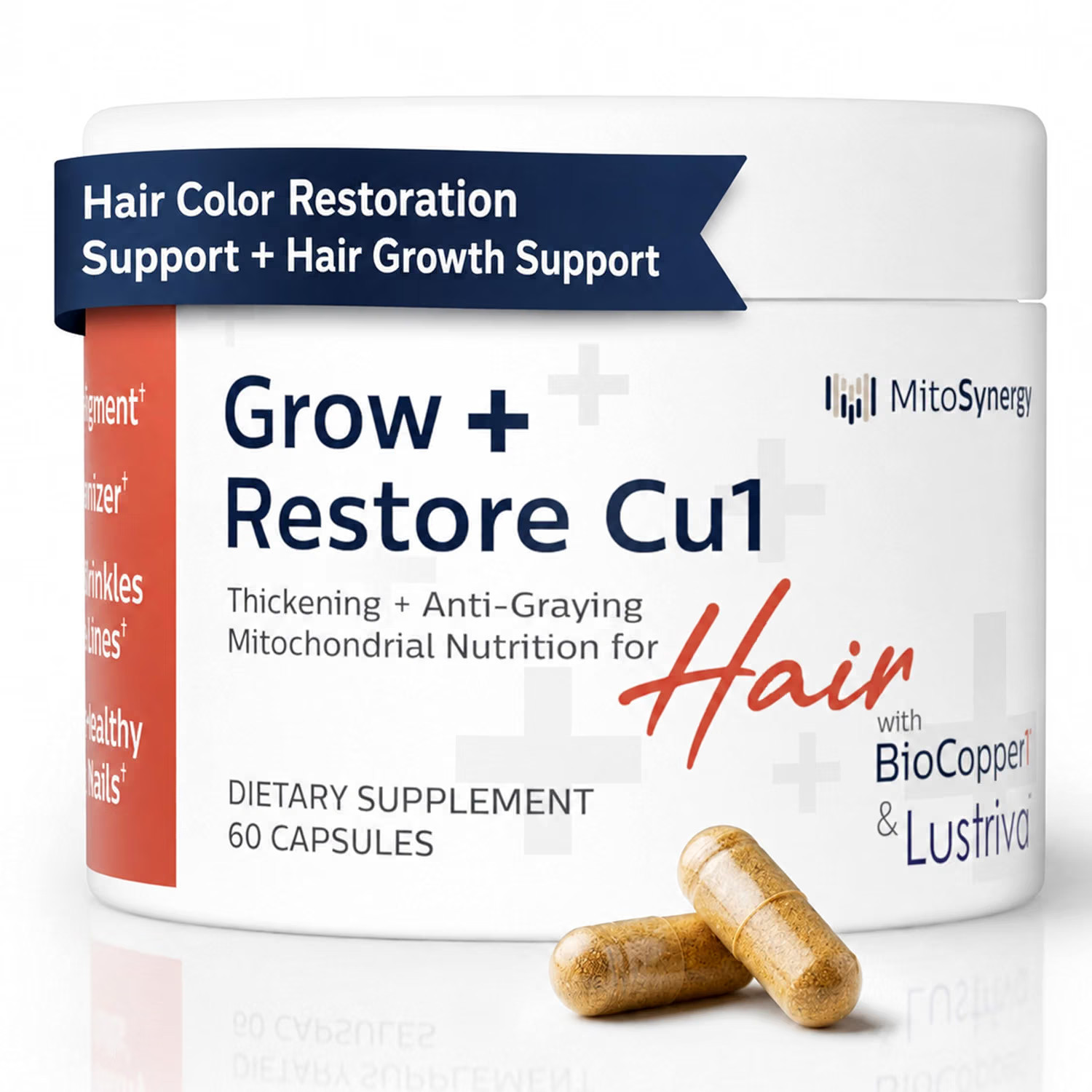 MitoSynergy Grow + Restore Hair Growth Supplement for Men & Women | Pack of 1
