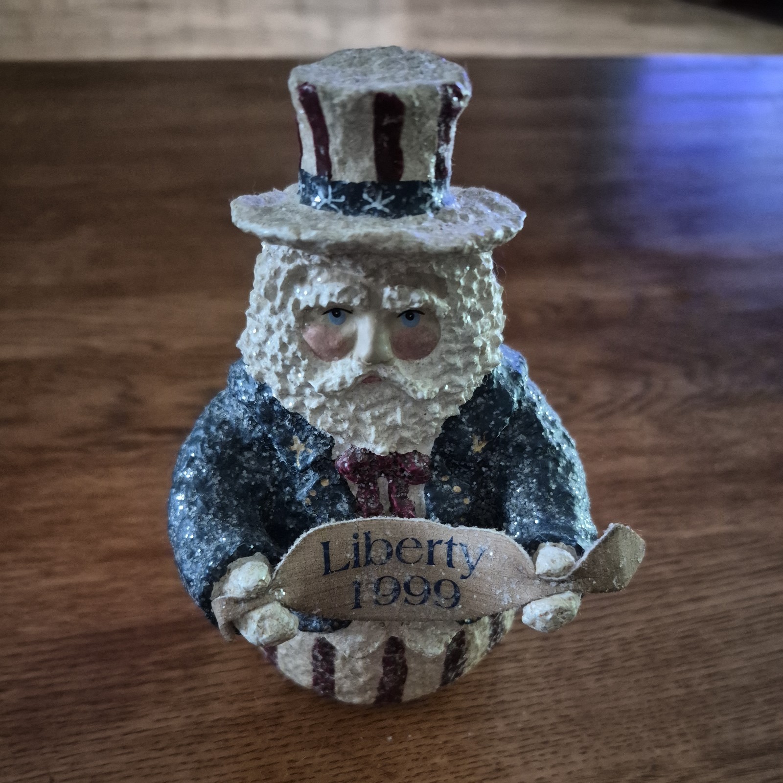 Vtg 1998 Enesco Samsnickle Roly Poly Uncle Sam 5 Vtg 1998 Enesco Samsnickle Roly Poly Uncle Sam 5