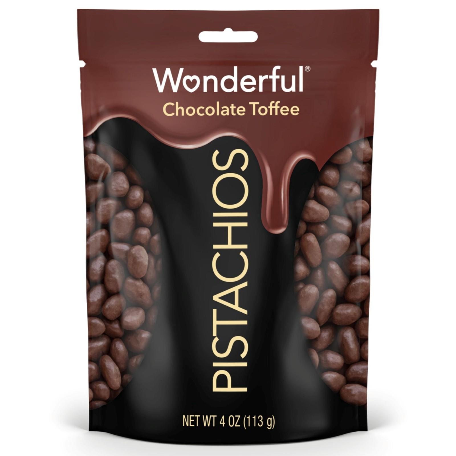 Wonderful Pistachios Chocolate Toffee, 4 Ounce Resealable Bag