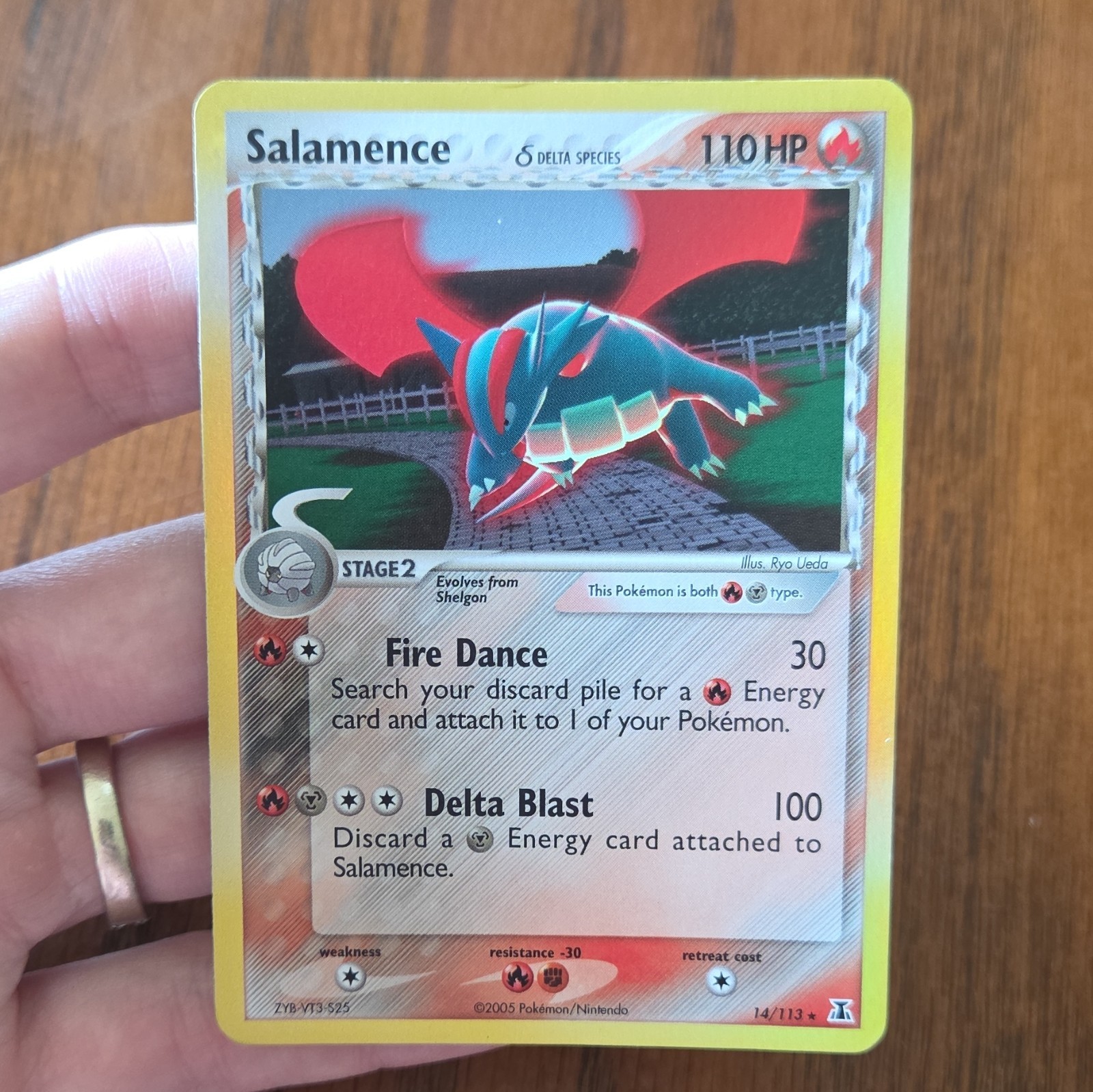 Salamence 14/113 EX Delta Species Holo Rare 2005 LP Salamence 14/113 EX Delta Species Holo Rare 2005 LP