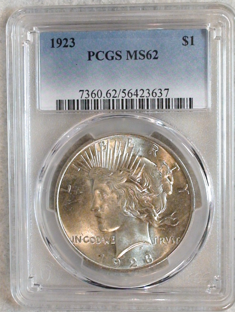 1923 P Peace Silver Dollar PCGS MS62 UNCIRCULATED $1 Coin BUY IT NOW