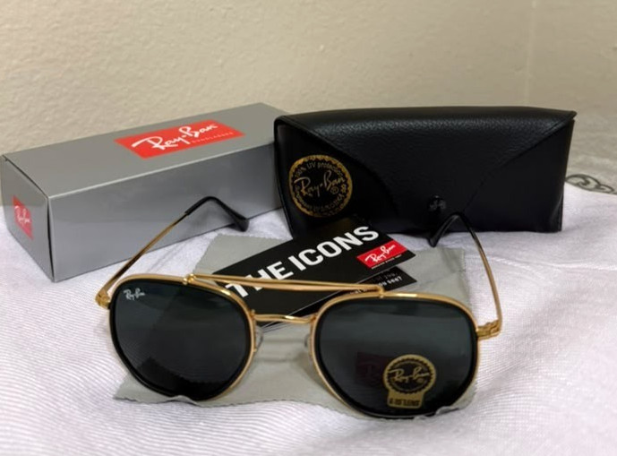 New Ray-Ban RB3648 The Marshal Sunglasses Metal Gold Frame Glass Gray Lens 54mm