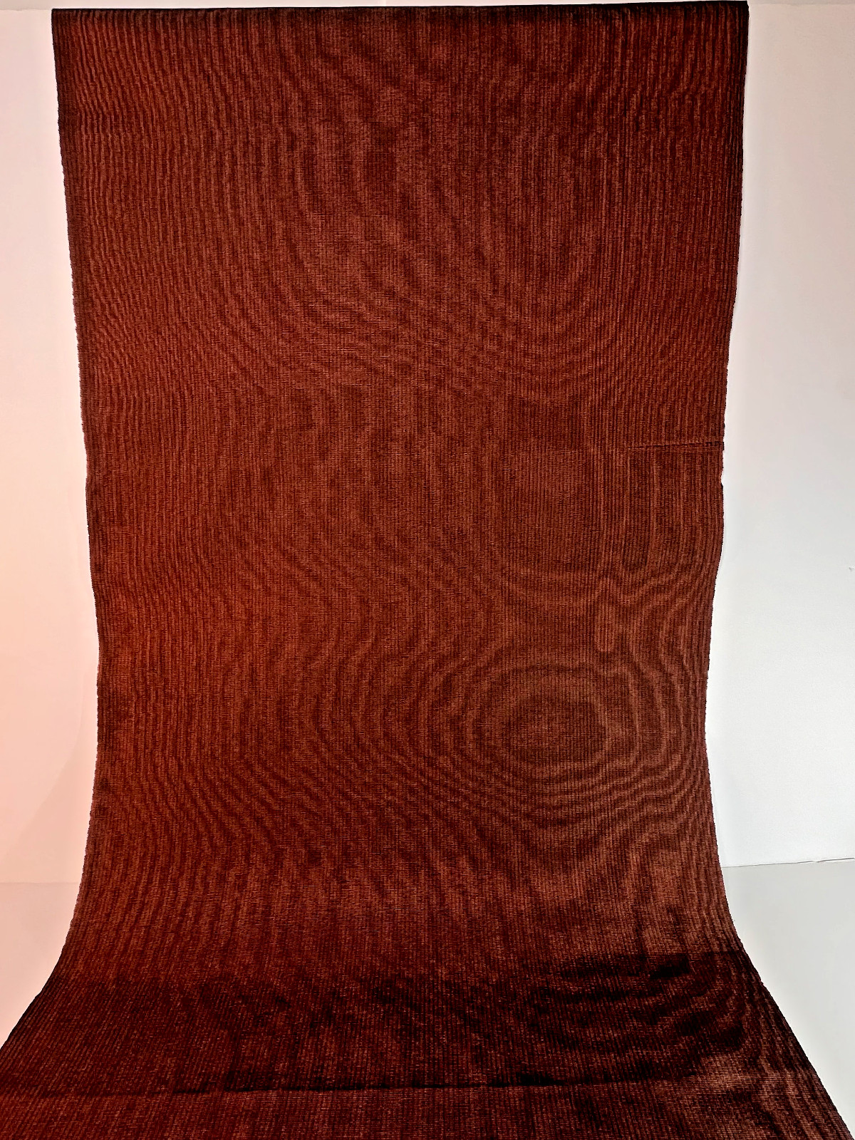 Light Brown Silk Moire Fabric By 2 Meters,Watermark Patterned.