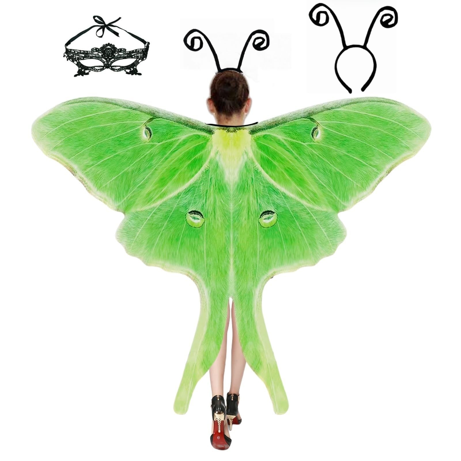 Halloween Butterfly Wings Costume For Womens, Moth Wings Butterfly Cape Adult Halloween Butterfly Wings Costume For Womens, Moth Wings Butterfly Cape Adult