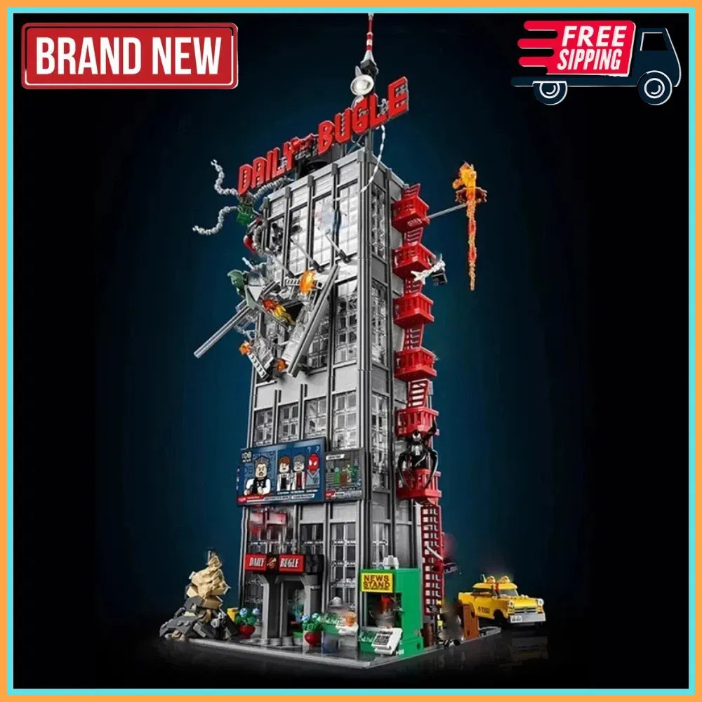 NEW 3772PCS Marvel Daily Bugle Building Blocks Set with Minifigures Bricks Toy