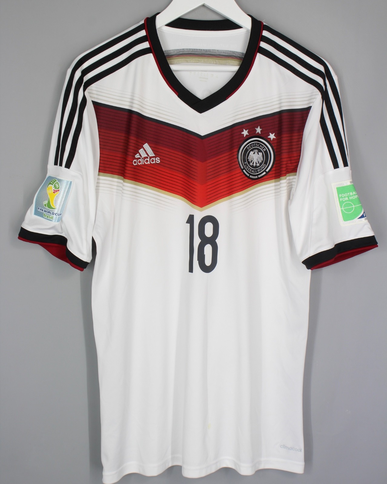 GERMANY NATIONAL TEAM 2014 2015 HOME FOOTBALL SHIRT JERSEY #18 KROOS ADIDAS GERMANY NATIONAL TEAM 2014 2015 HOME FOOTBALL SHIRT JERSEY #18 KROOS ADIDAS
