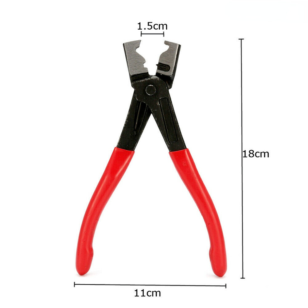 100X Assorted Hose Clamp Stainless Steel Ear Cinch Rings Crimp Pinch Set/ Pliers