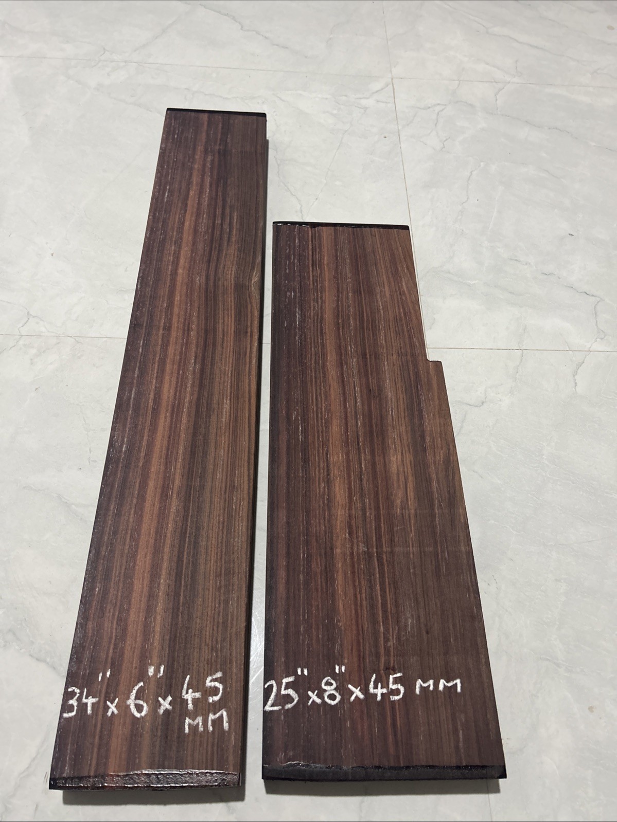 Indian Rosewood BACK AND SIDE BLOCK 25”x8”x45mm & 35”x6”x45mm .SAME ITEM Indian Rosewood BACK AND SIDE BLOCK 25”x8”x45mm & 35”x6”x45mm .SAME ITEM