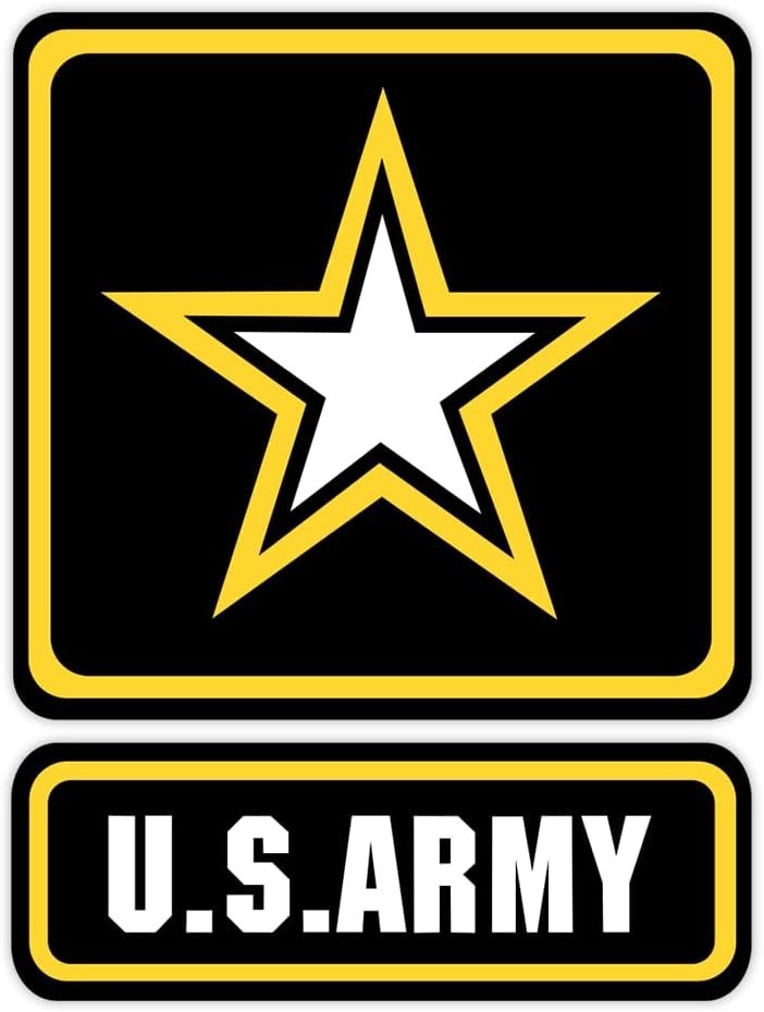 US Army Logo Star Military Decal Sticker Car Truck 5x3.7