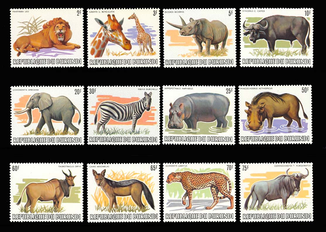 Burundi #589 - 600 Mint NH 1963 African Wild Animals Set of 12 High Scott Retail Burundi #589 - 600 Mint NH 1963 African Wild Animals Set of 12 High Scott Retail