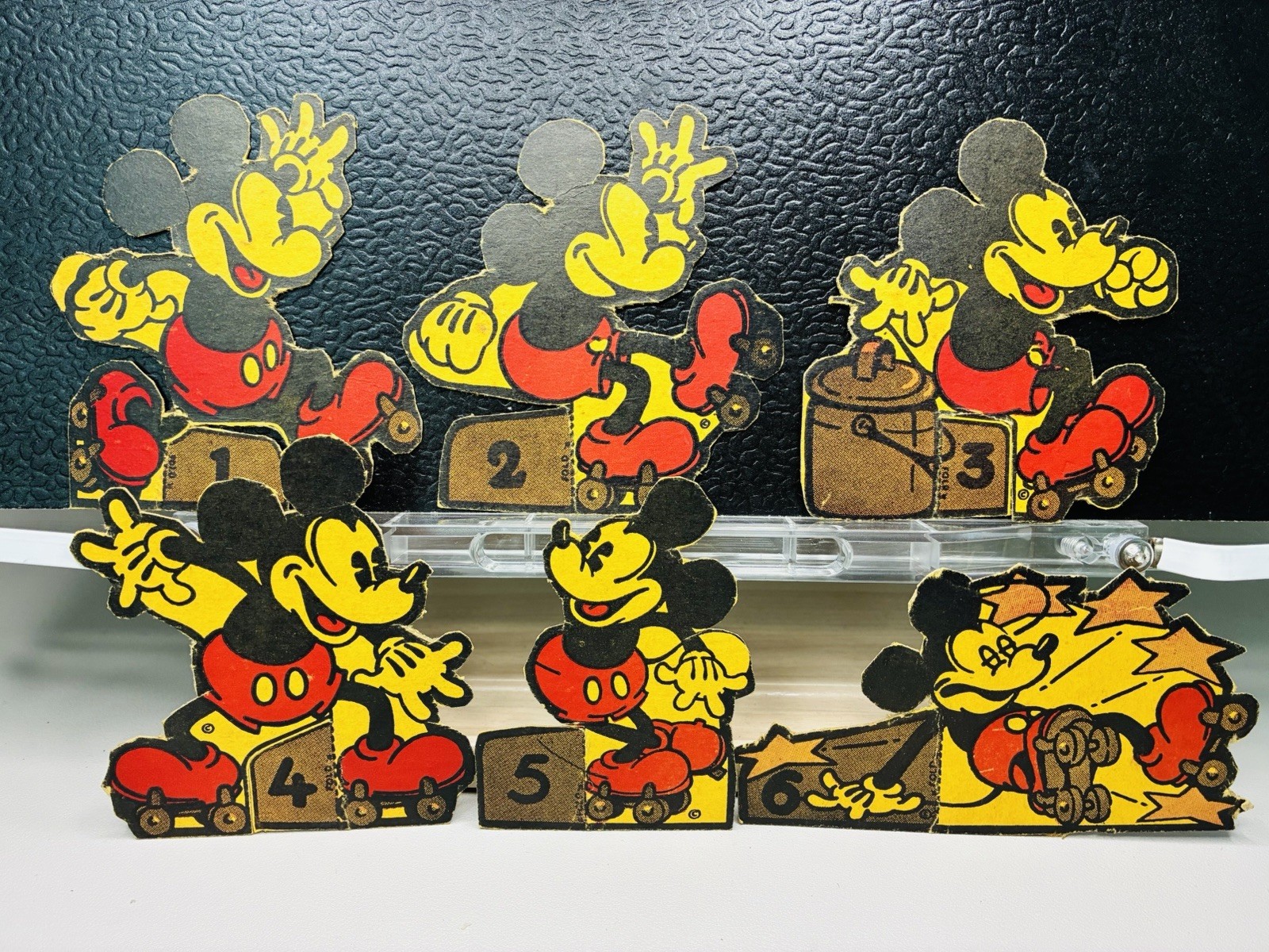 1935 Post Toasties Cereal Mickey Mouse Rollerskating Falling Disney Vintage 1935 Post Toasties Cereal Mickey Mouse Rollerskating Falling Disney Vintage