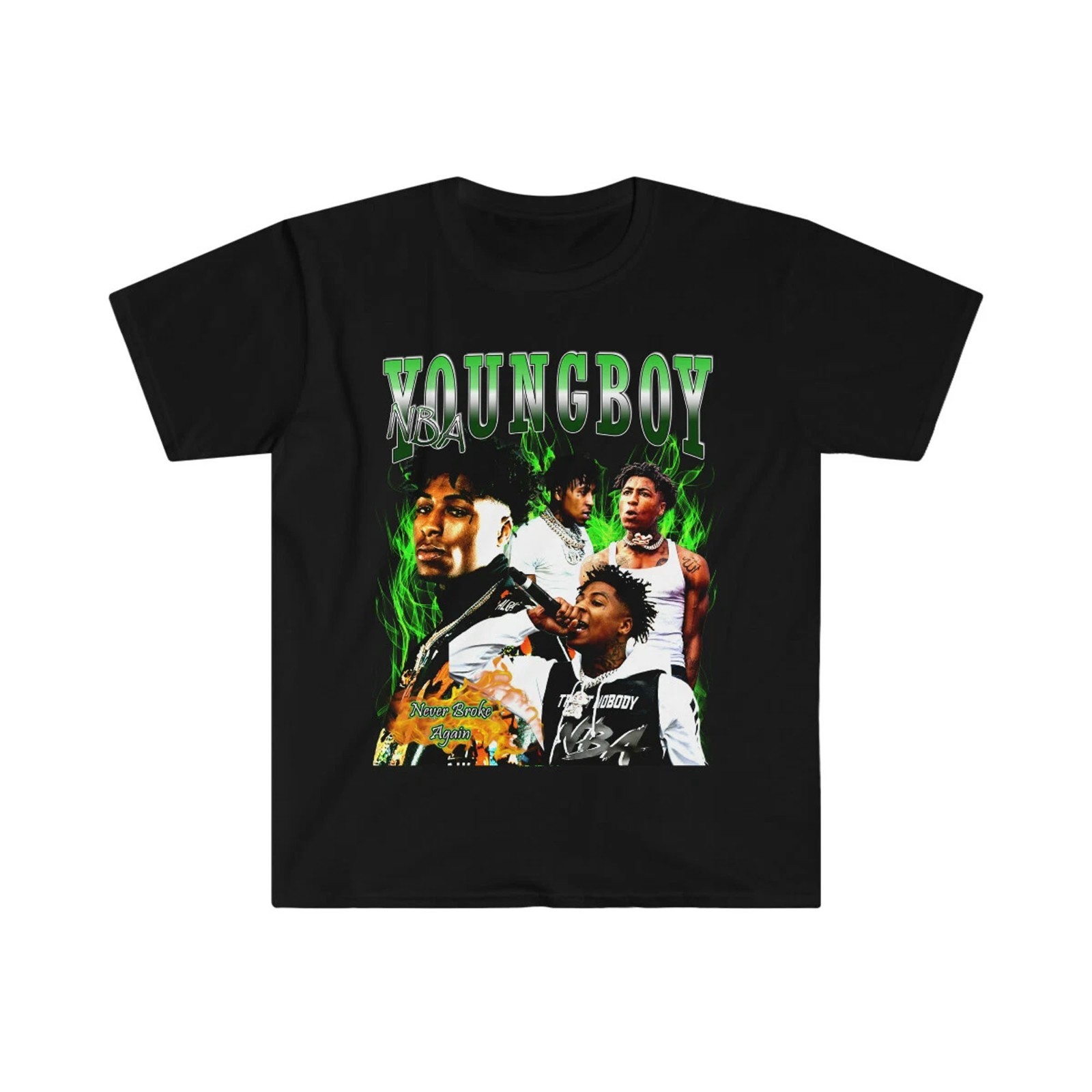 Adult Unisex NBA Youngboy Green Fan Style Softstyle T-Shirt FREESHIPS Adult Unisex NBA Youngboy Green Fan Style Softstyle T-Shirt FREESHIPS