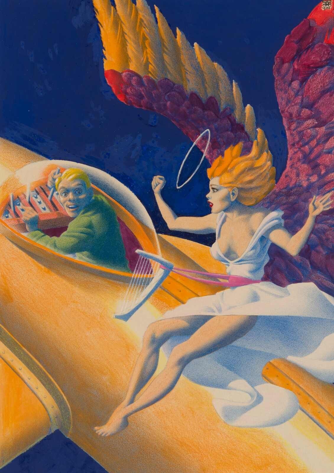 Hannes Bok Hell\'s Angel Fantasy Science Fiction Cover Illustration