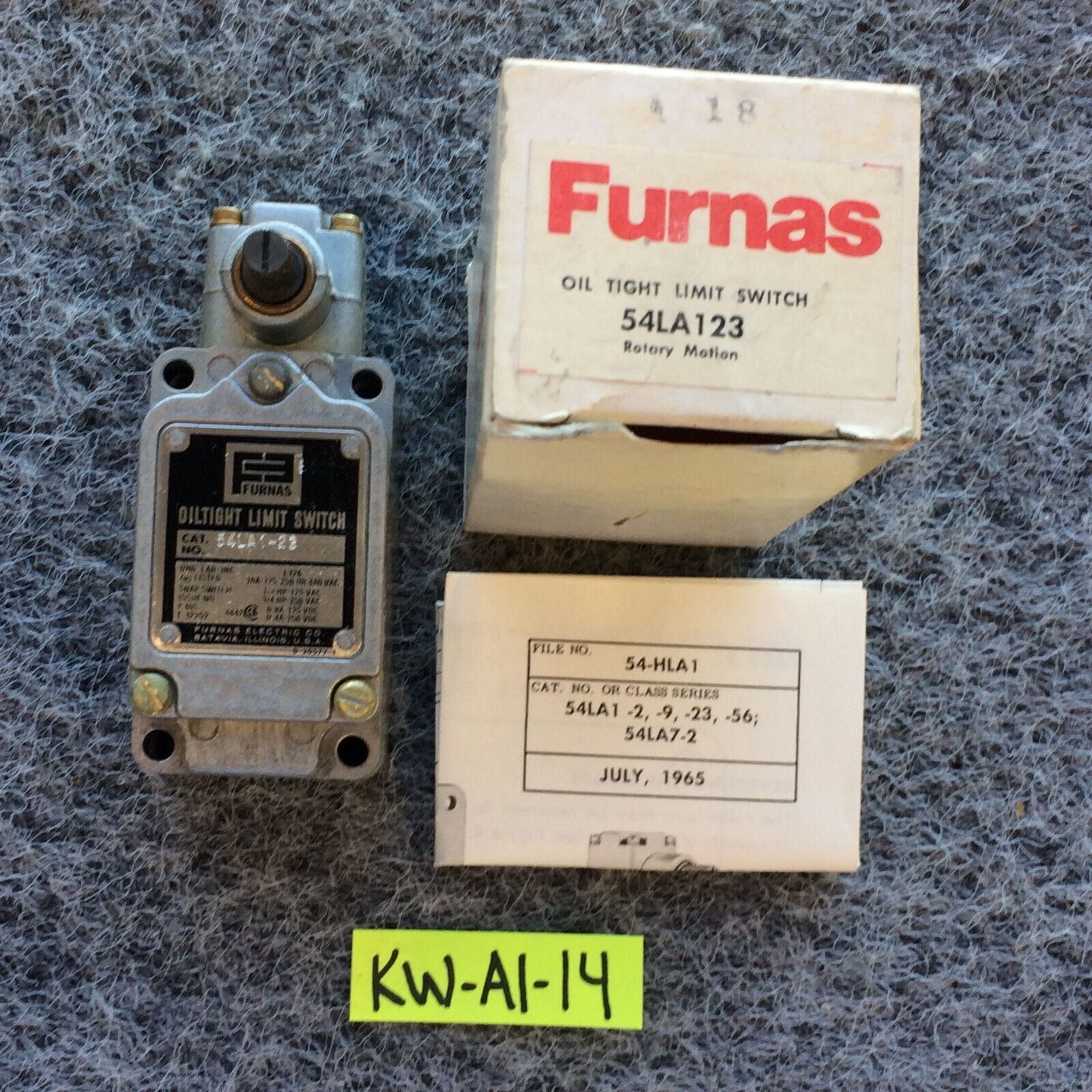 NOS Furnas 54LA123 Oil Tight Rotary Limit Switch 1 Year Warranty