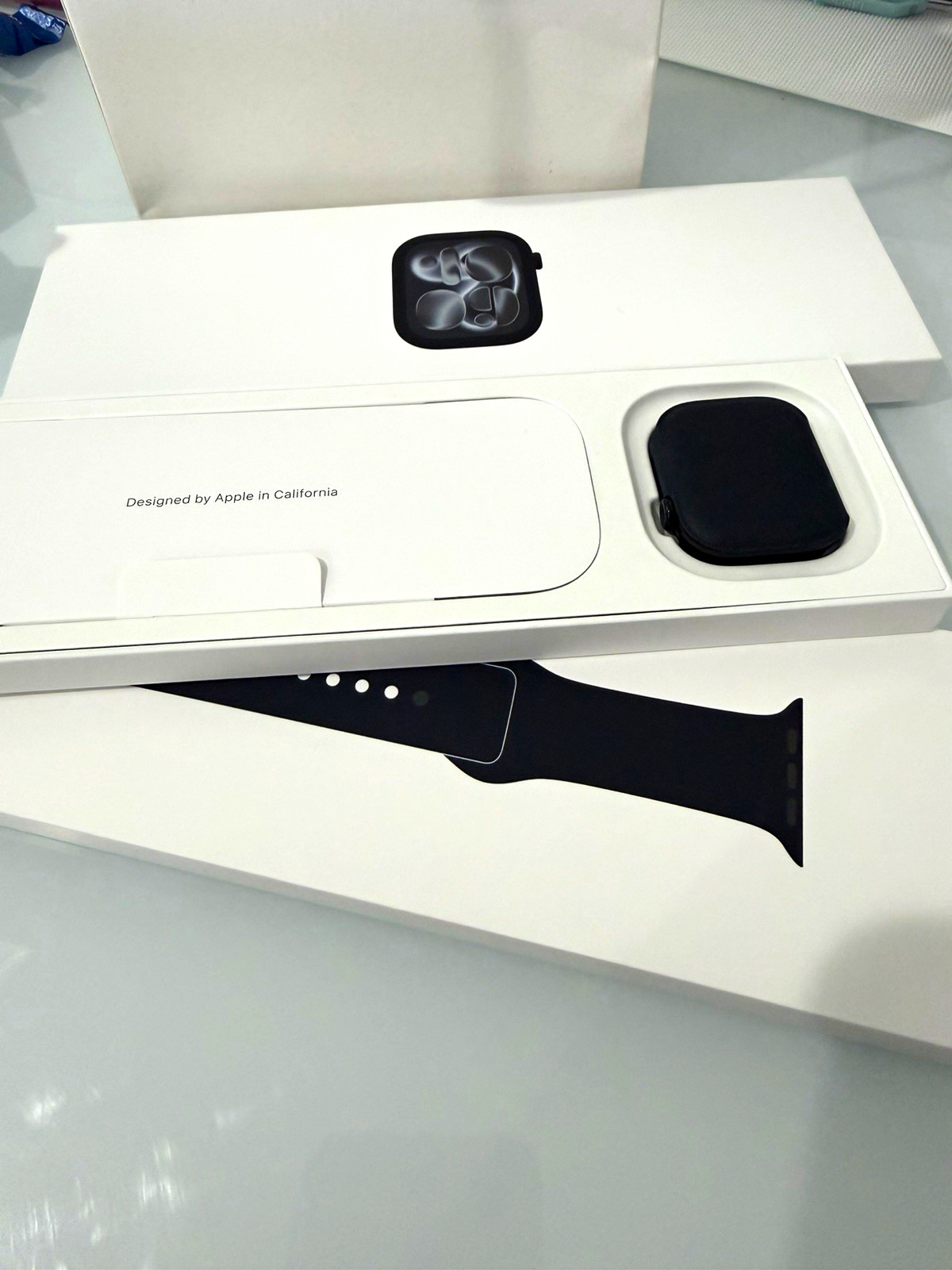 Apple Watch Series 11 42mm Jet Black Aluminum Cellular Black Silicone Band Apple Watch Series 11 42mm Jet Black Aluminum Cellular Black Silicone Band