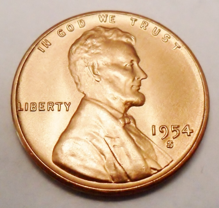 1954 S Lincoln Wheat Cent / Penny  AVE CIRCULATED  **FREE SHIPPING**