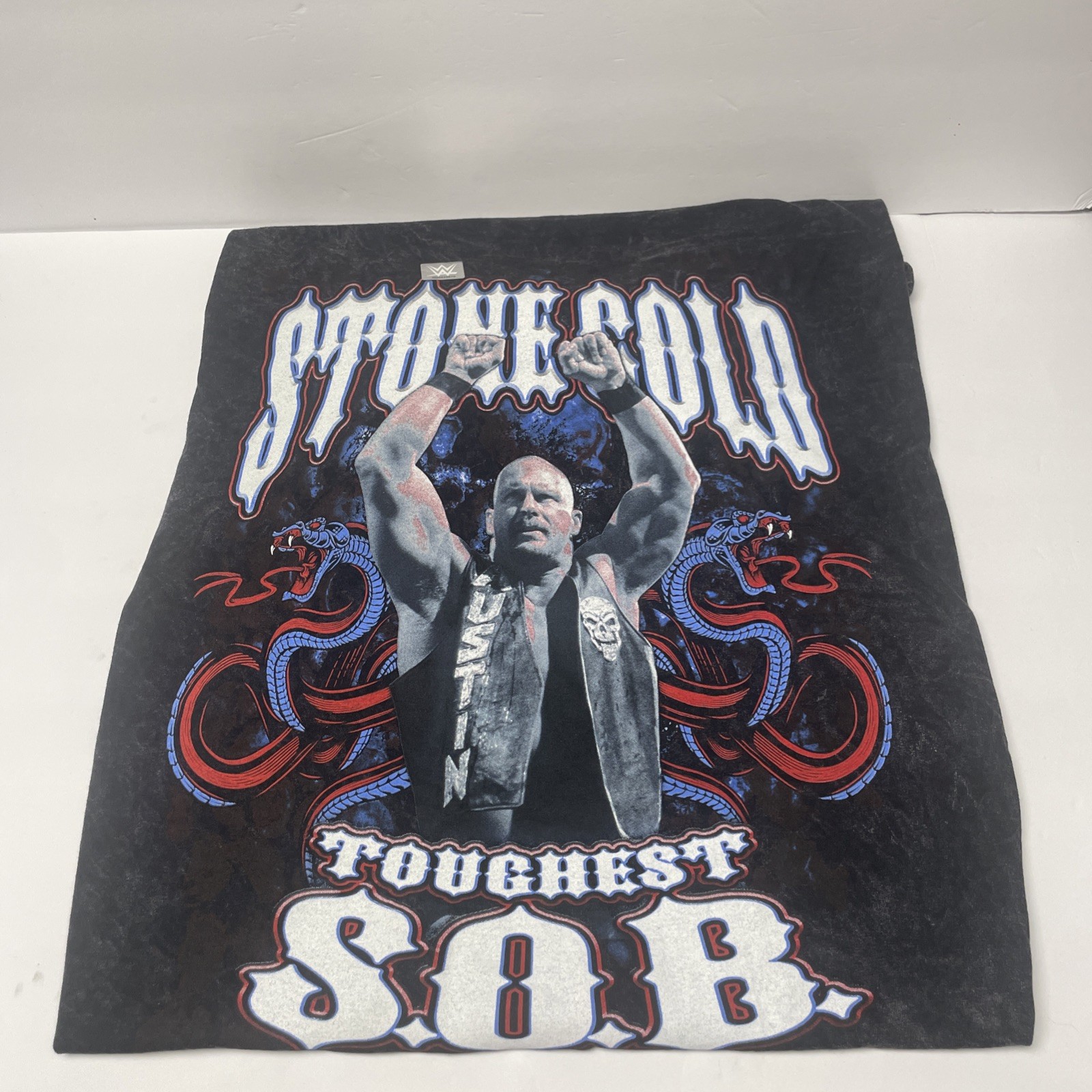 WWE Stone Cold Steve Austin Toughest SOB T Shirt Mens Large Black Mineral Wash WWE Stone Cold Steve Austin Toughest SOB T Shirt Mens Large Black Mineral Wash