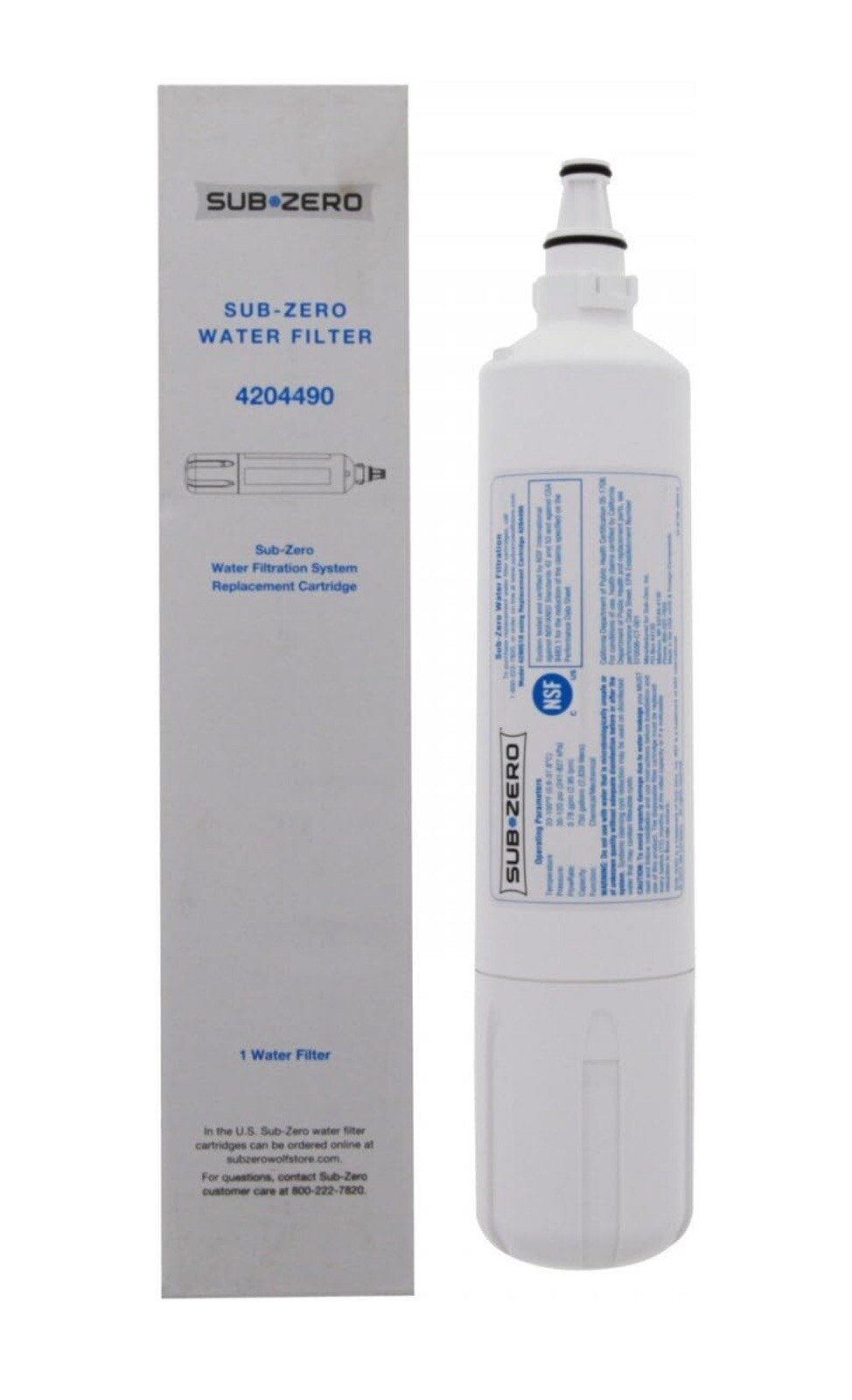 1 PACK Sub-Zero 4204490 Refrigerator Water Filter - White New USA 1 PACK Sub-Zero 4204490 Refrigerator Water Filter - White New USA