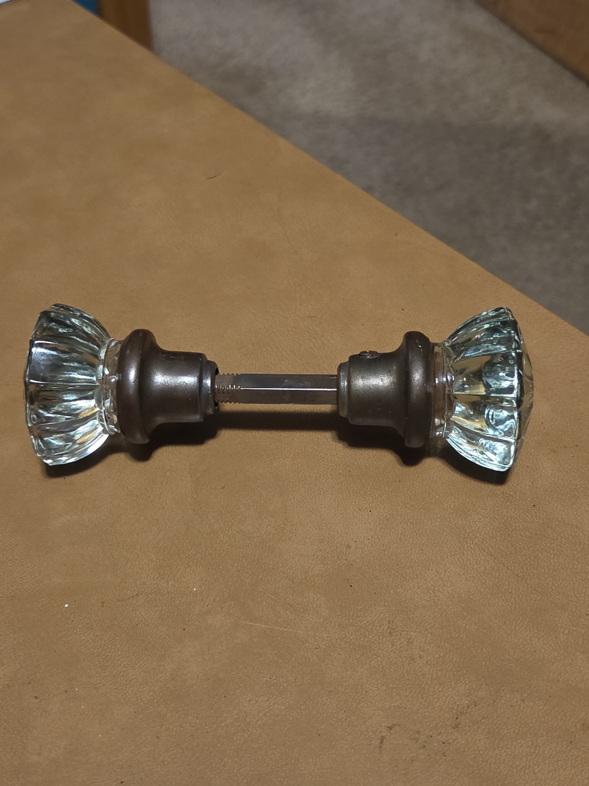 Vintage  12 Point Glass Victorian Single Door Knob Craft Art Deco  