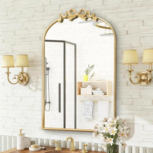 Besdomus Vintage Arched Gold Mirror: 24\