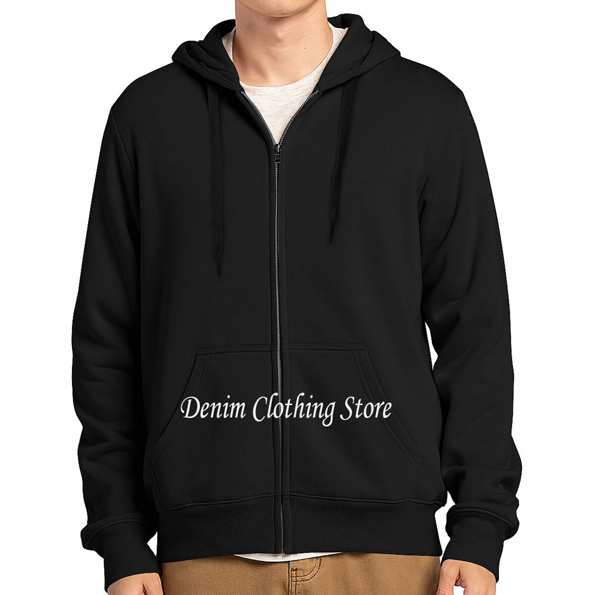 Men's Unisex Fleece Full Zip Up Solid Hoodie Sweatshirt Hooded Zipper Size S-5XL Men's Unisex Fleece Full Zip Up Solid Hoodie Sweatshirt Hooded Zipper Size S-5XL