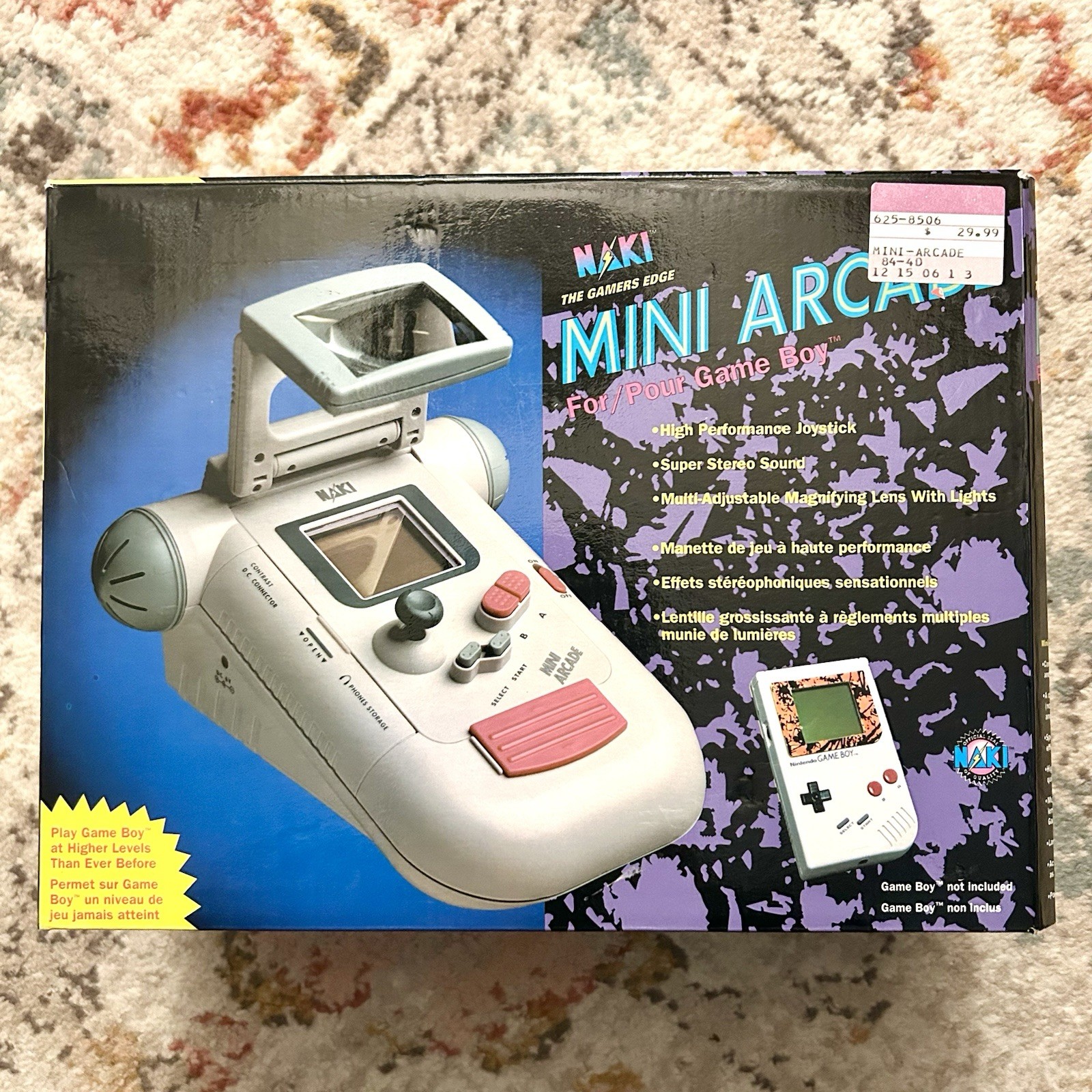 Naki Mini Arcade Vintage 90s Nintendo Game Boy Radio Shack Peripheral With Box Naki Mini Arcade Vintage 90s Nintendo Game Boy Radio Shack Peripheral With Box