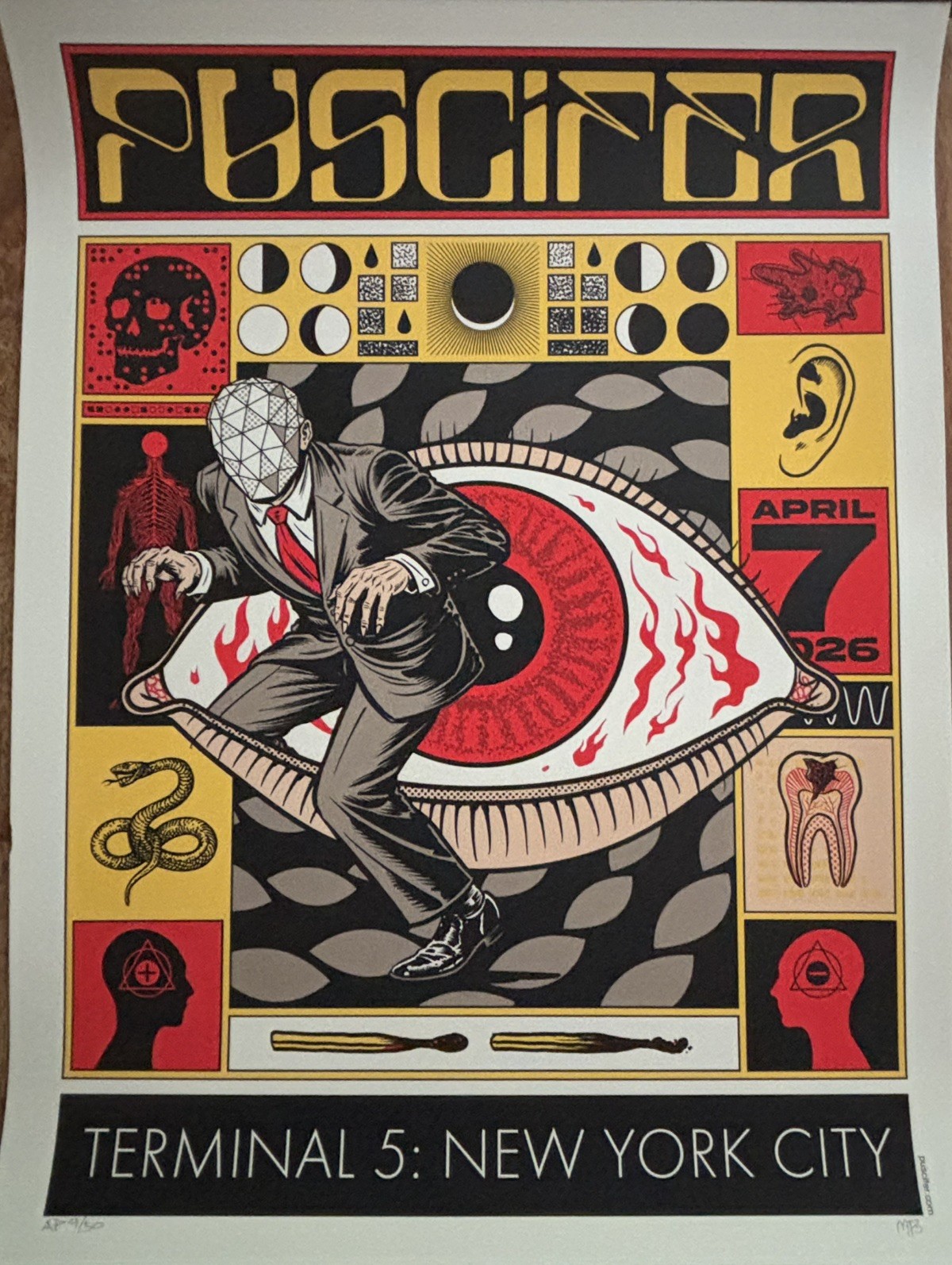 Puscifer Concert Poster April 7, 2026 Terminal 5 NYC Artist Proof #9/50 - Tool Puscifer Concert Poster April 7, 2026 Terminal 5 NYC Artist Proof #9/50 - Tool