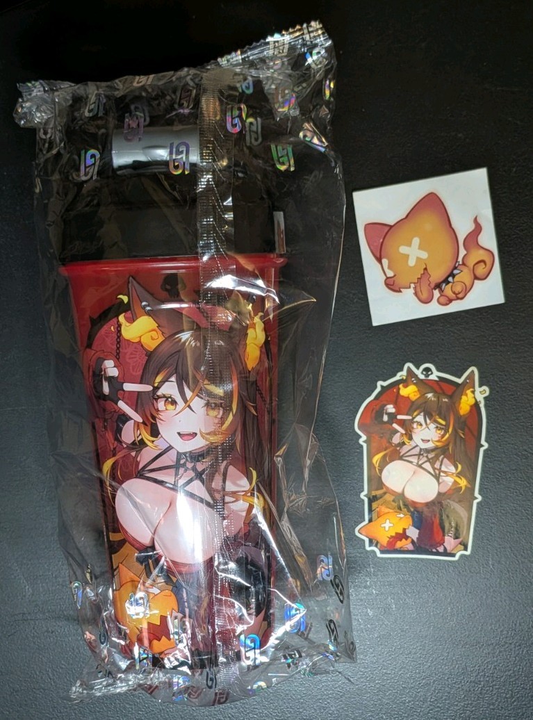 GamerSupps Waifu Cup SINDER V2 Shaker Cup w/ Stickers NEW SEALED