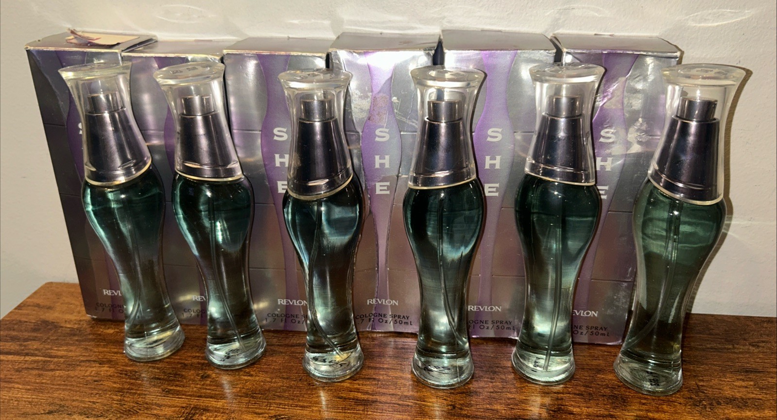 6x Vintage Revlon SHE Cologne Spray 1.7 fl oz / 50ml - Rare Discontinued NEW BOX 6x Vintage Revlon SHE Cologne Spray 1.7 fl oz / 50ml - Rare Discontinued NEW BOX