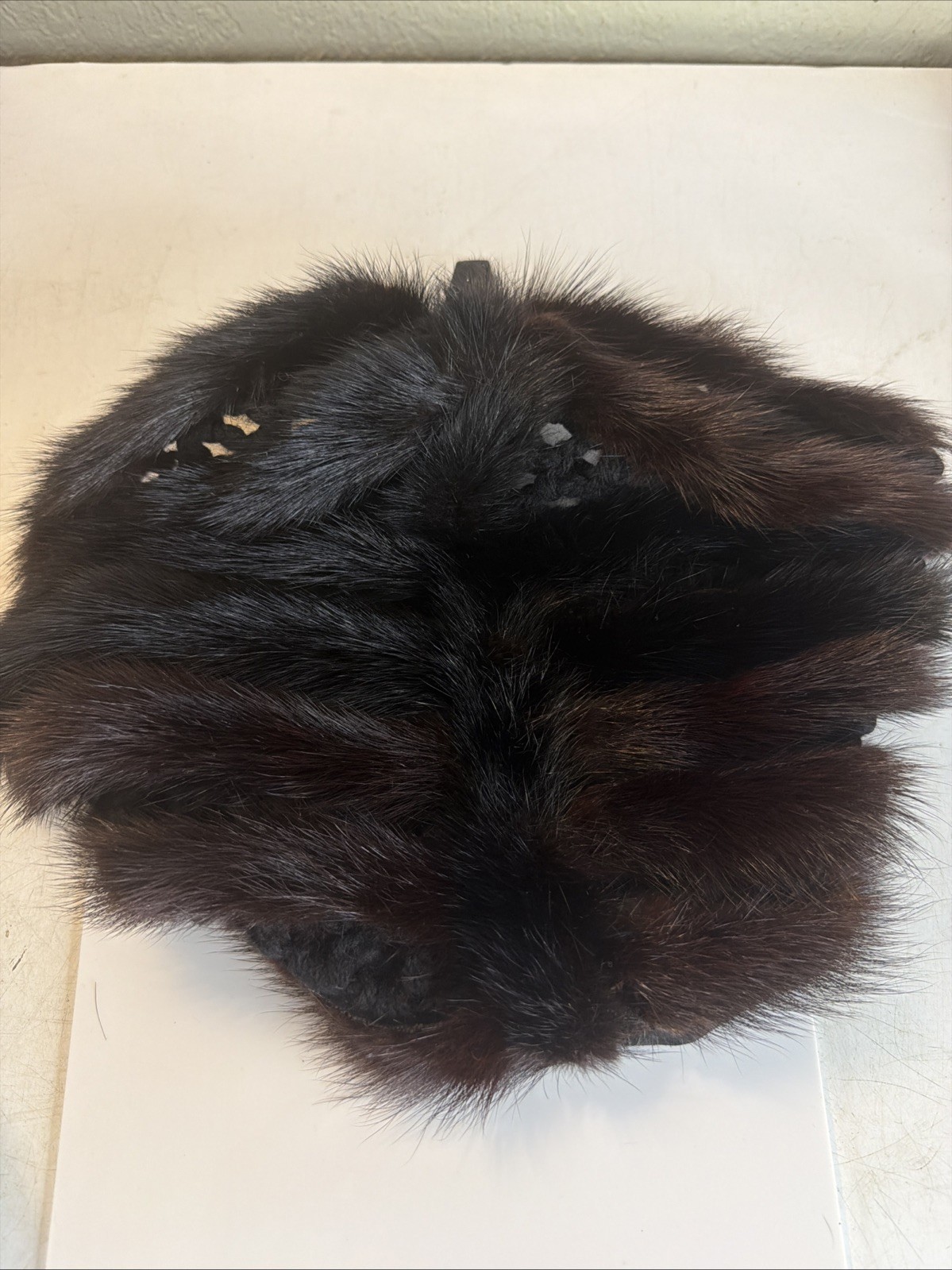 Vintage 1950s-60s Deborah Exclusive Brown Mink Fur Tail Hat