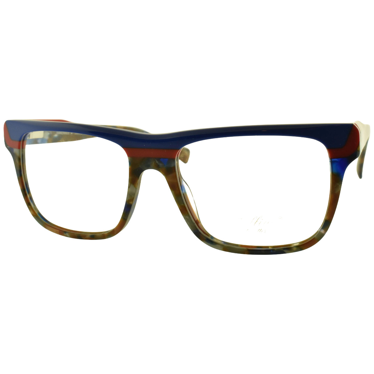 NEW ZELLINI LUNETES HBP2039 C1 Multicolor Square Optical Frame Eyeglasses