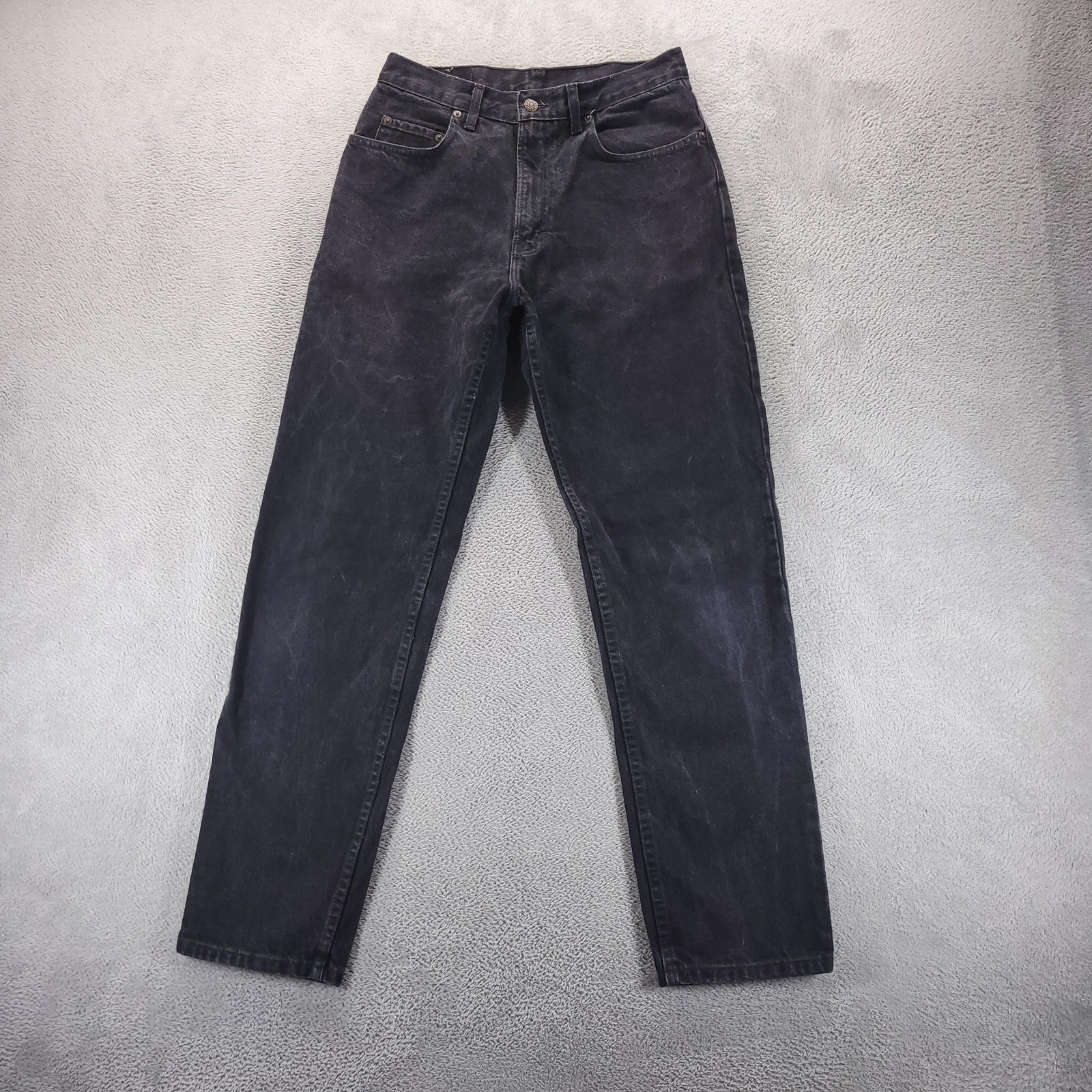 VTG Gap Jeans 32x32 Black Loose Tapered Made in USA 90s Charcoal Wash