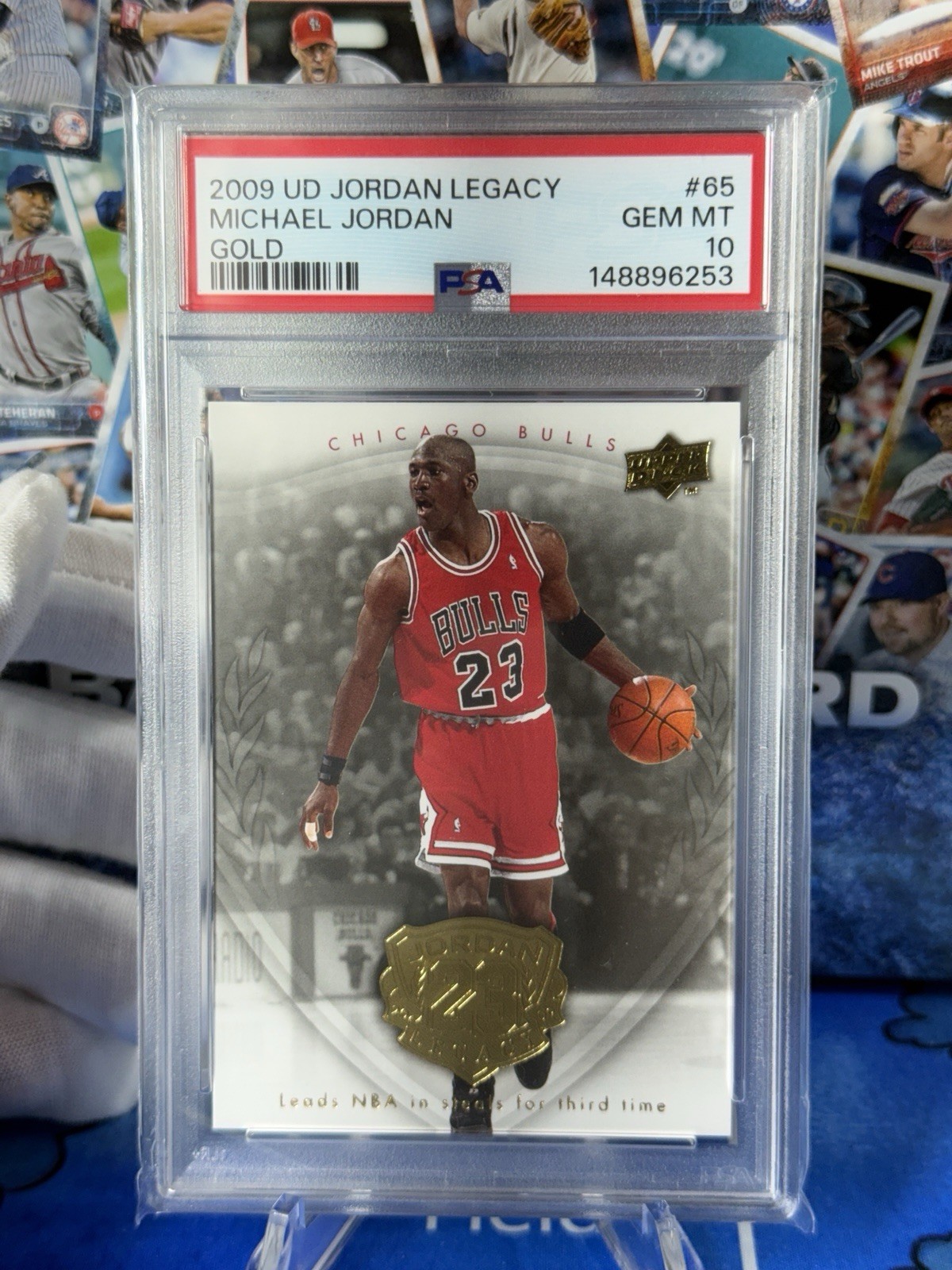 2009 Upper Deck - Michael Jordan #65 Legacy Gold PSA 10 NBA Basketball HOF 2009 Upper Deck - Michael Jordan #65 Legacy Gold PSA 10 NBA Basketball HOF