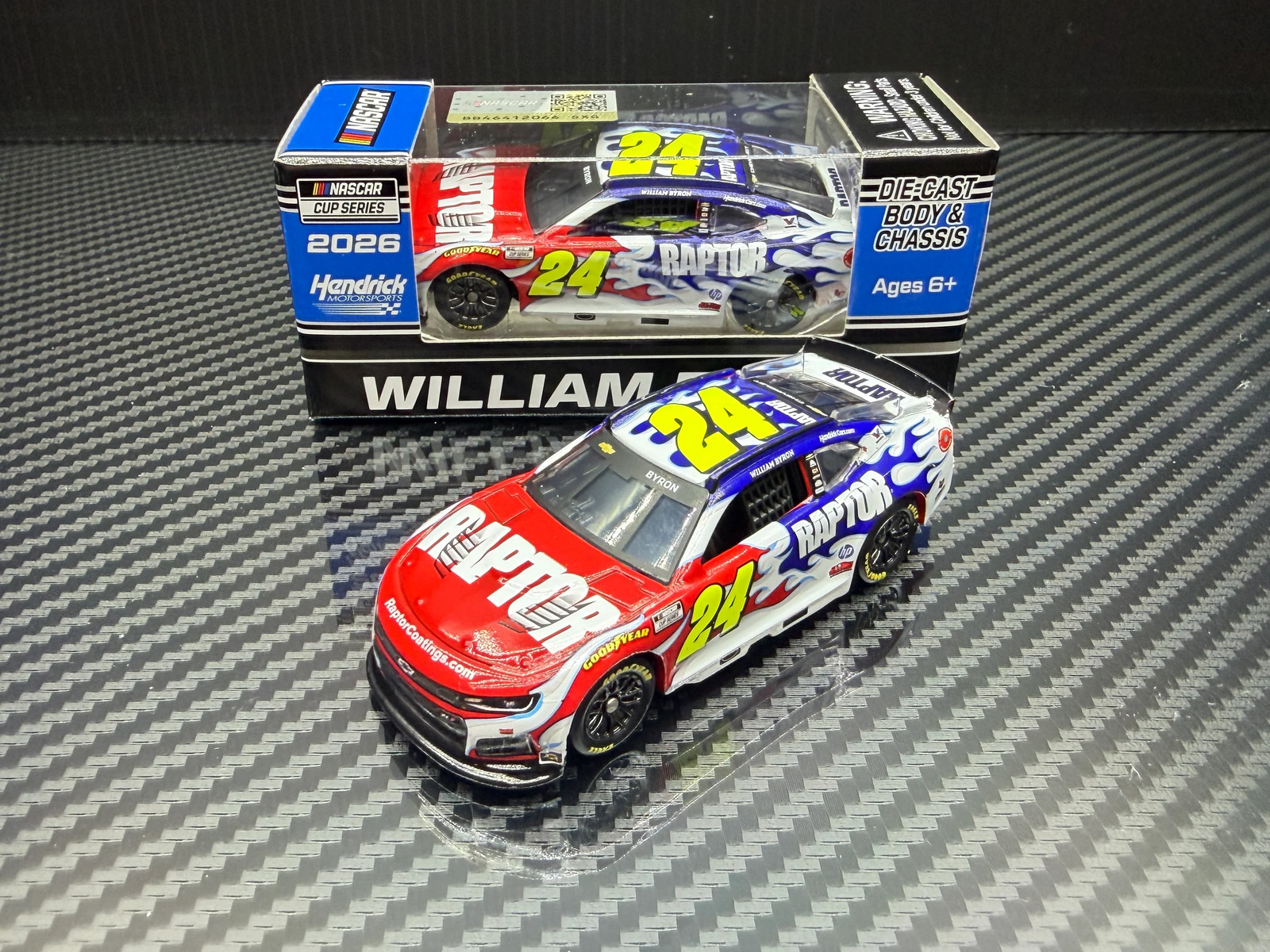 2026 William Byron 1:64 Raptor NASCAR Diecast 2026 William Byron 1:64 Raptor NASCAR Diecast