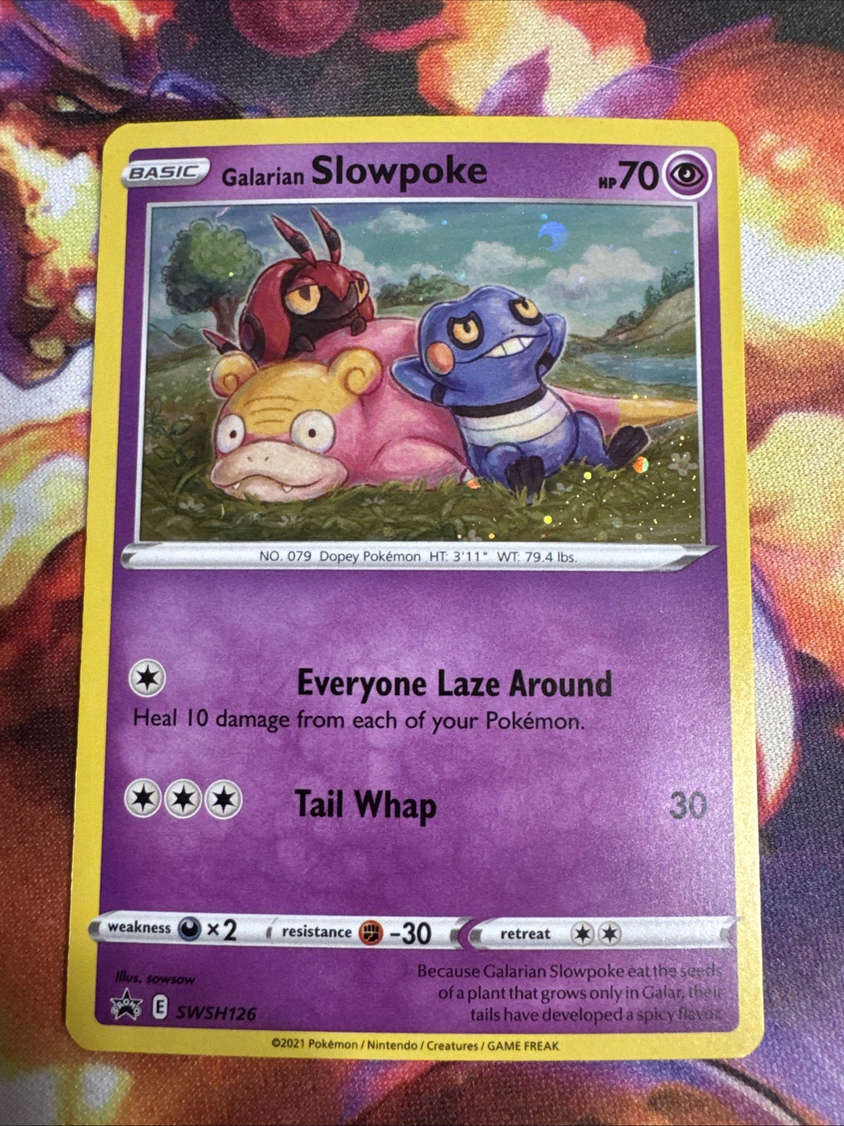 Galarian Slowpoke SWSH126 Holo Promo Sword & Shield Promo Pokemon Lightly Played