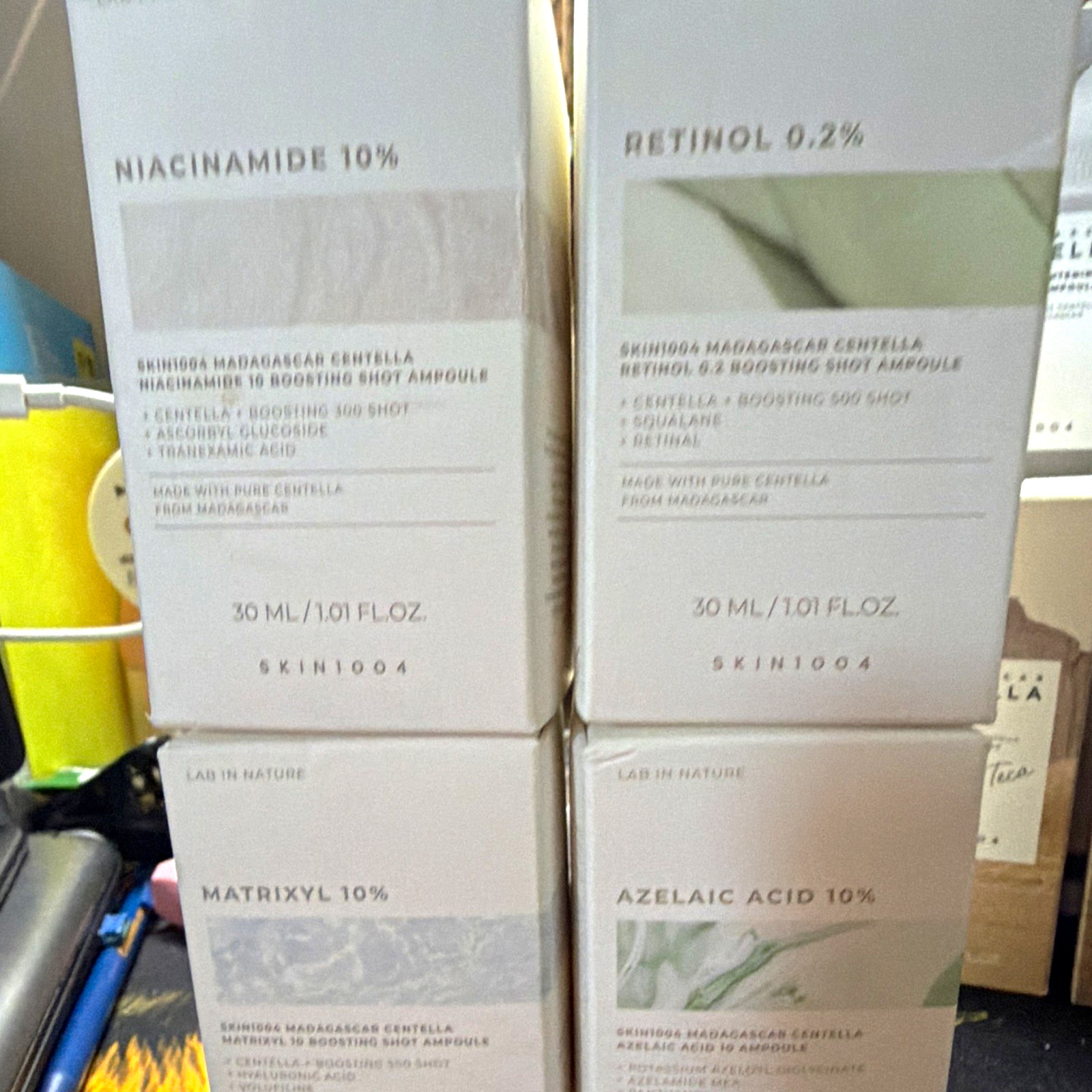SKIN1004 Madagascar Centella Boosting Shot Ampoule Set 4x30mL Niacinamide SKIN1004 Madagascar Centella Boosting Shot Ampoule Set 4x30mL Niacinamide