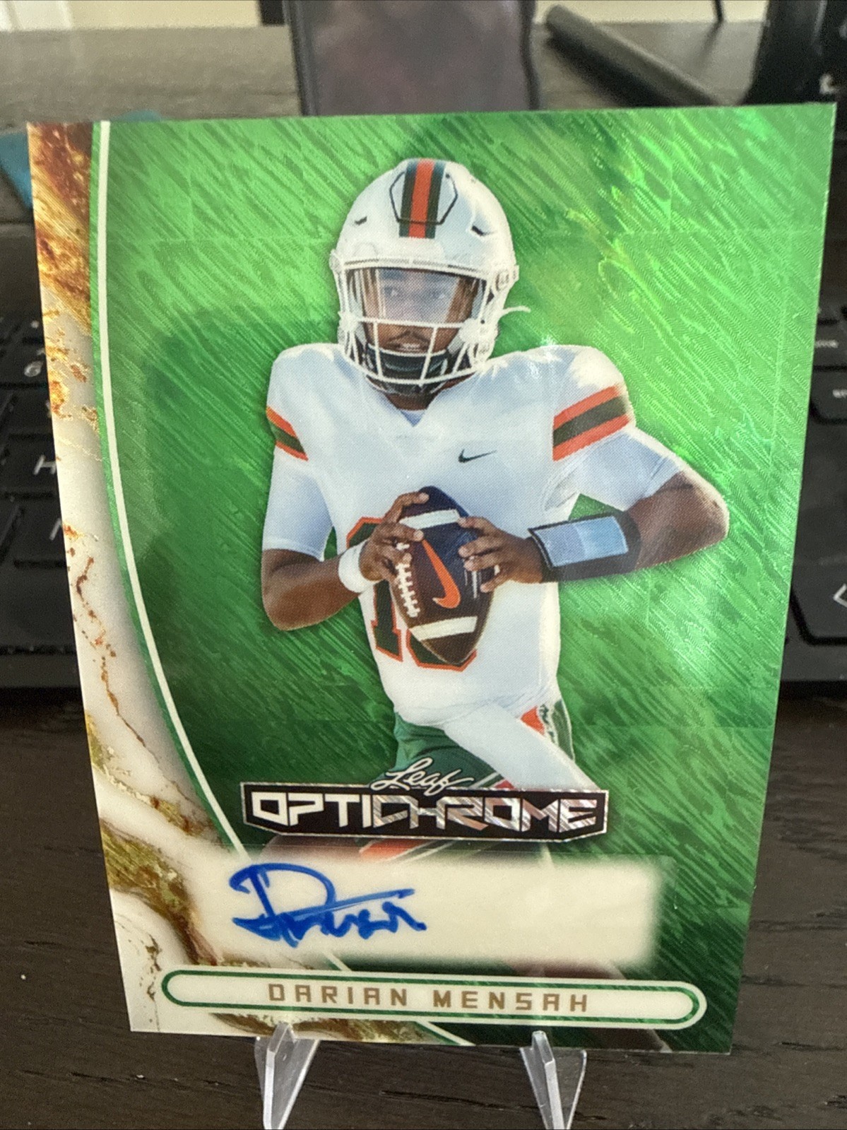2026 Optichrome Darian Mensah Green Shimmer Miami Hurricanes Auto 1/3 🔥🔥🔥 2026 Optichrome Darian Mensah Green Shimmer Miami Hurricanes Auto 1/3 🔥🔥🔥