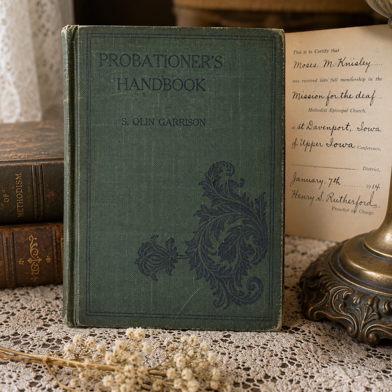 Antique 1909 Probationer’s Handbook S Olin Garrison Methodist Episcopal Church
