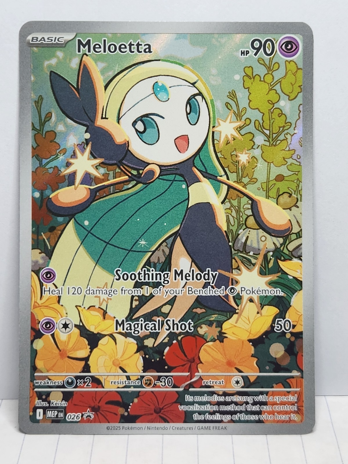 2025 Pokemon Meloetta #026 Promo, ME: Mega Evolution Promo, Near Mint (NM) 2025 Pokemon Meloetta #026 Promo, ME: Mega Evolution Promo, Near Mint (NM)